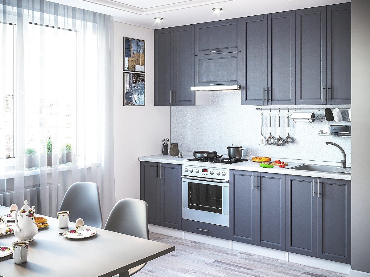 Кухня Сканди-03 2340*2600*600 Graphite Softwood