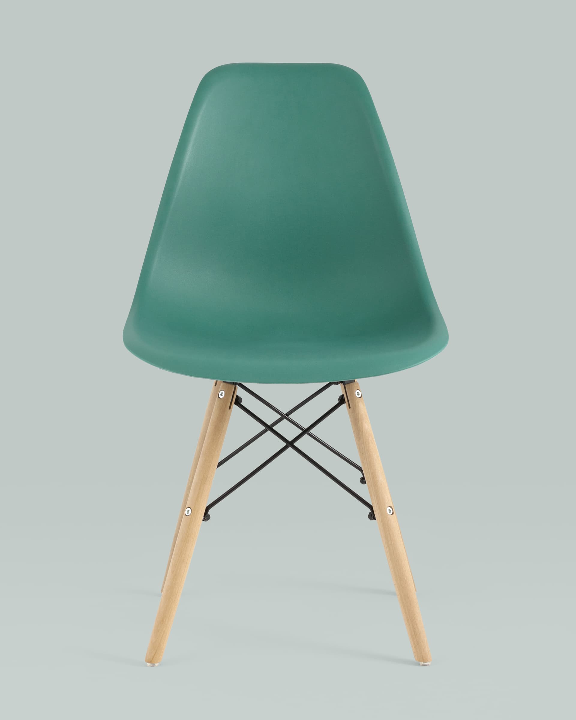 Стул Eames Style DSW серо-зеленый (разборный каркас) из Италии