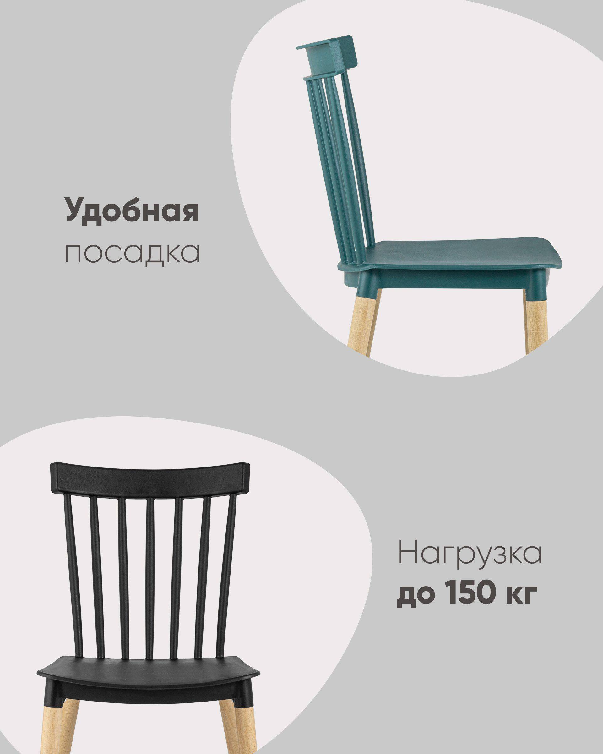 Стул Field пластик темно-бирюзовый из Италии
