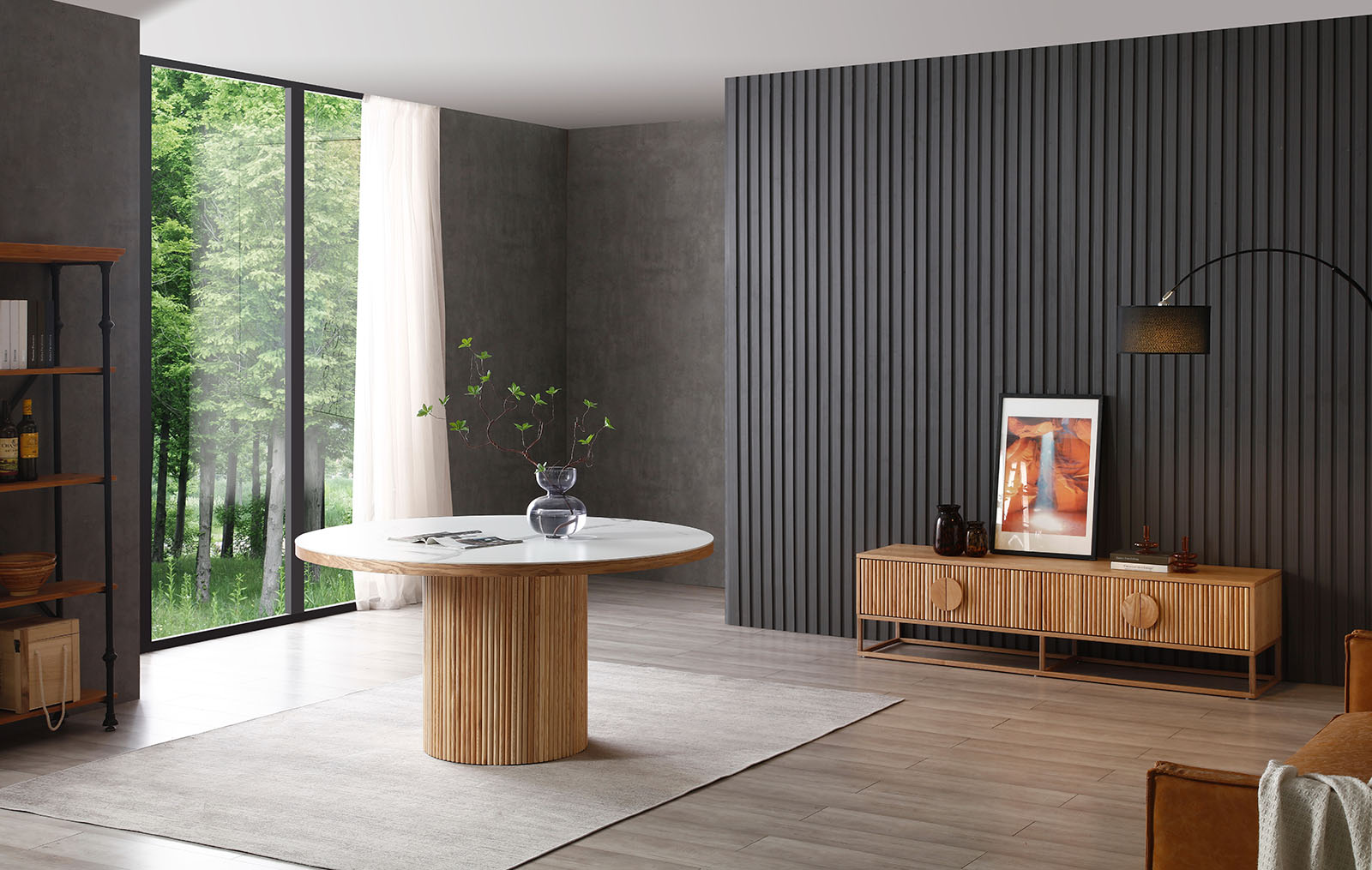 Стол Adriana 150, белая керамика/ясень из Италии