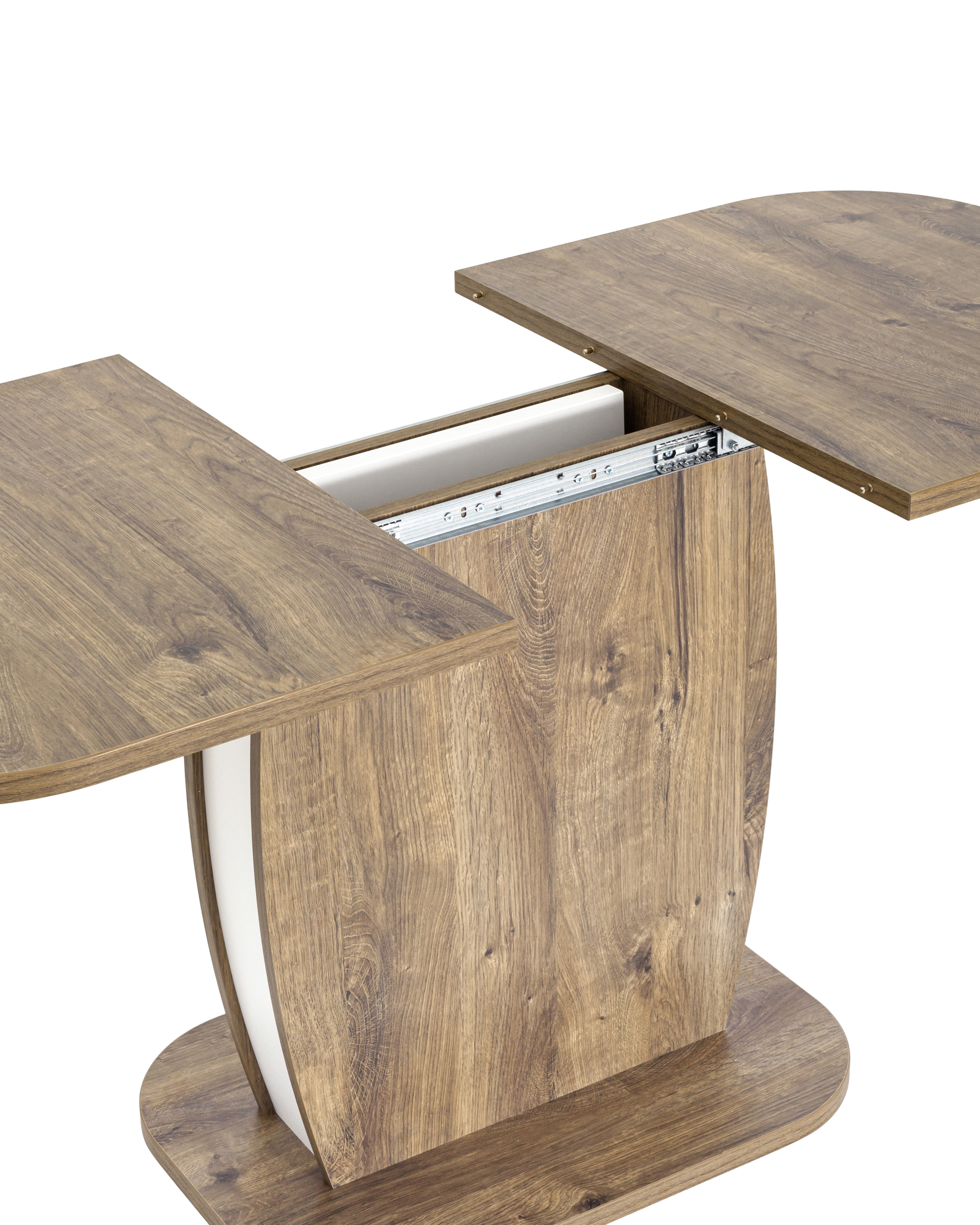 Стол Barrel 110-145*70 дуб Ка/белый из Италии