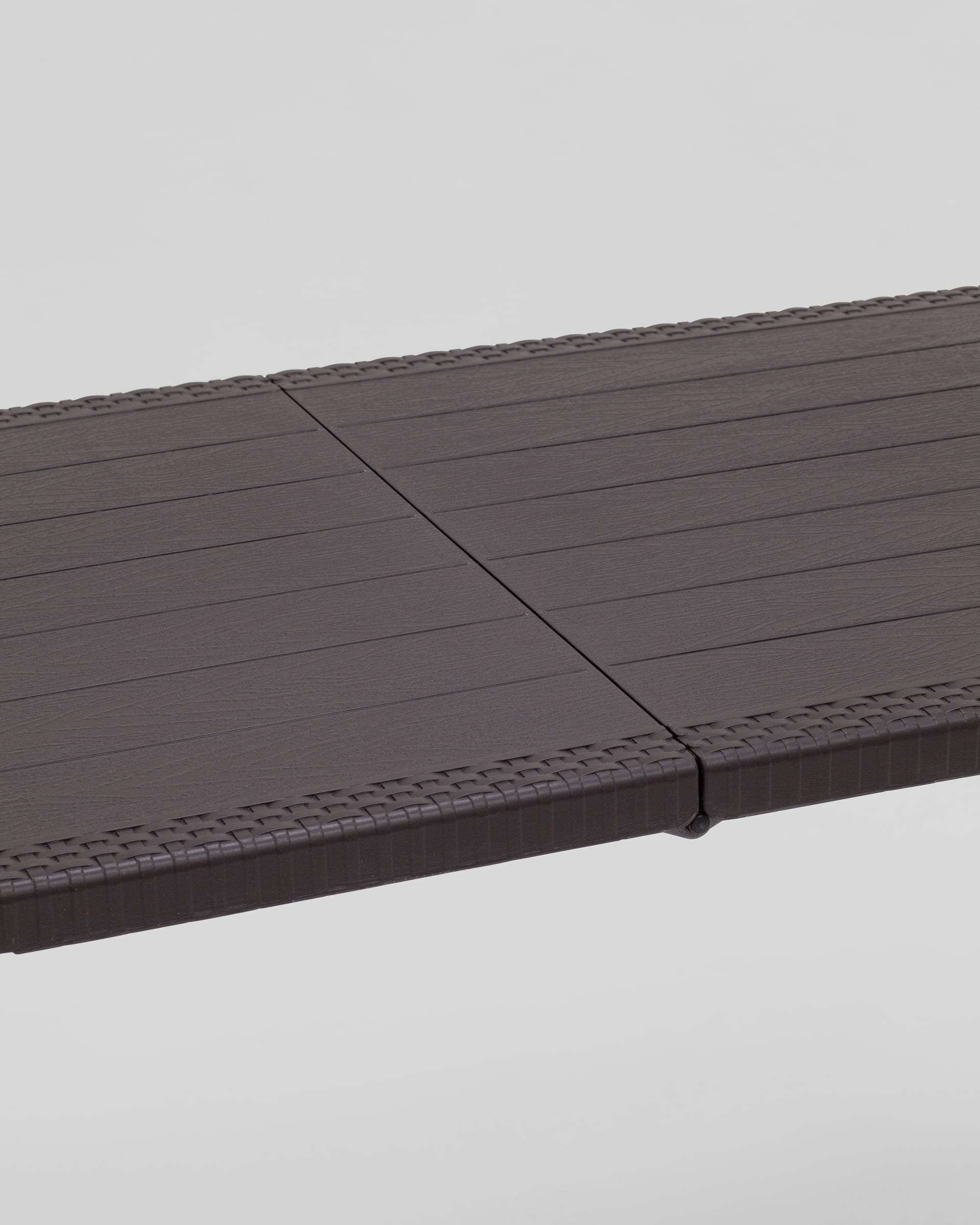 Стол складной чемодан пластиковый Кейт 180 коричневый из Италии