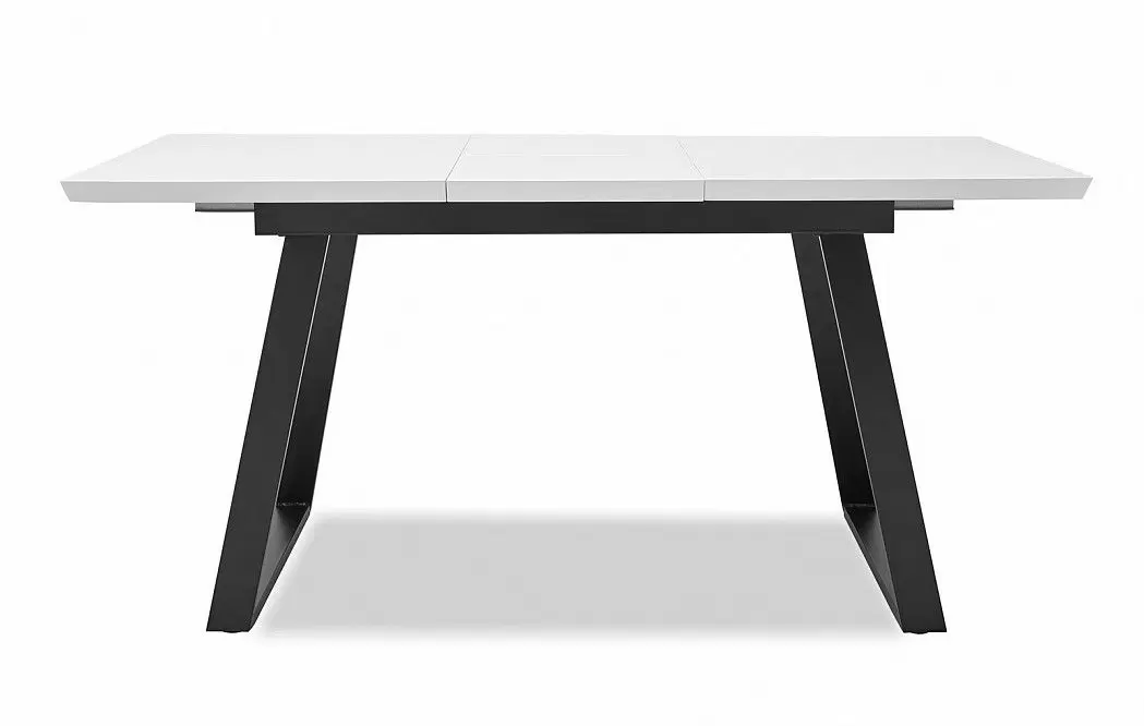 Стол раскладной Dakota 120-160, белый/черный из Италии