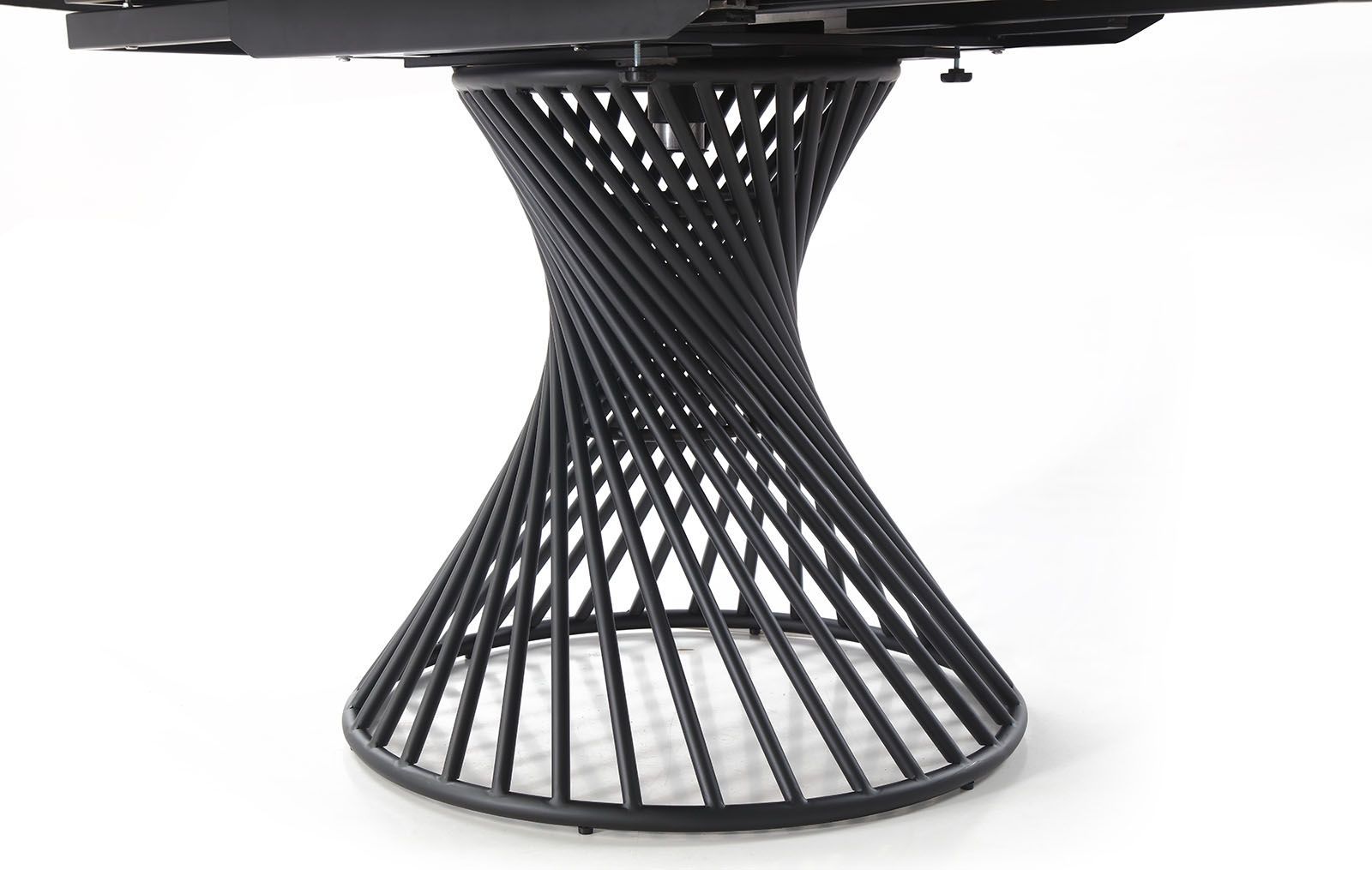 Стол раскладной Tornado 120-180, темная керамика/черный из Италии