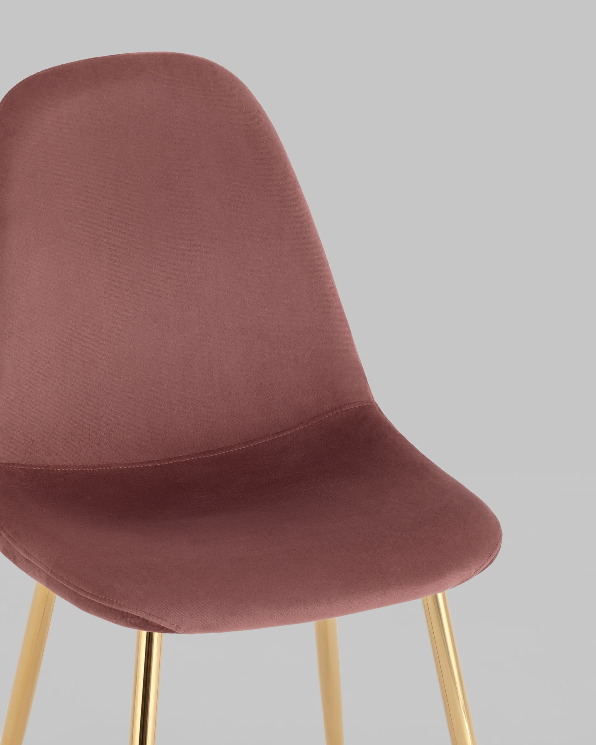 Стул Валенсия SN велюр пыльно-розовый золотые ножки из Италии