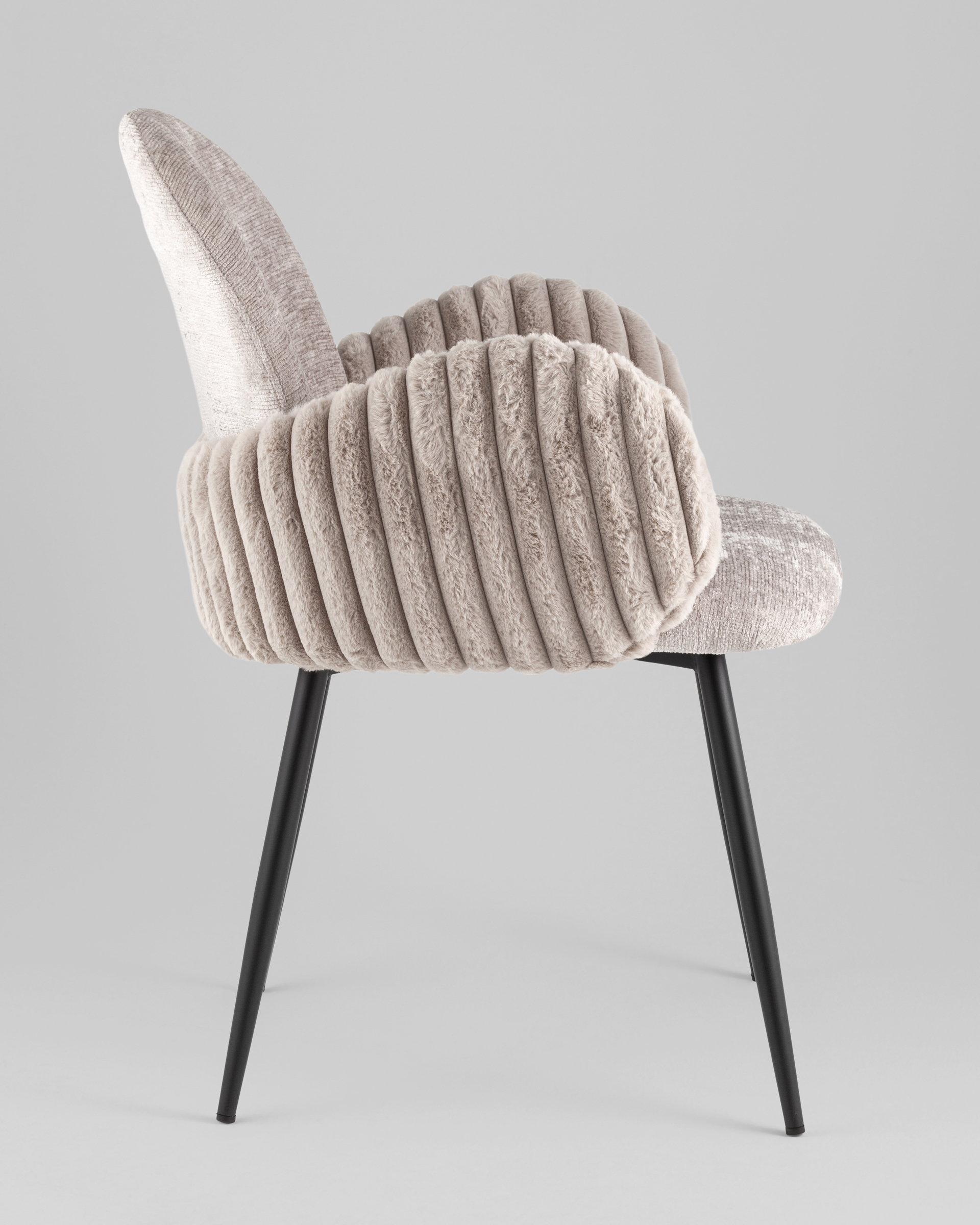 Стул обеденный Wave Stripes букле серый из Италии