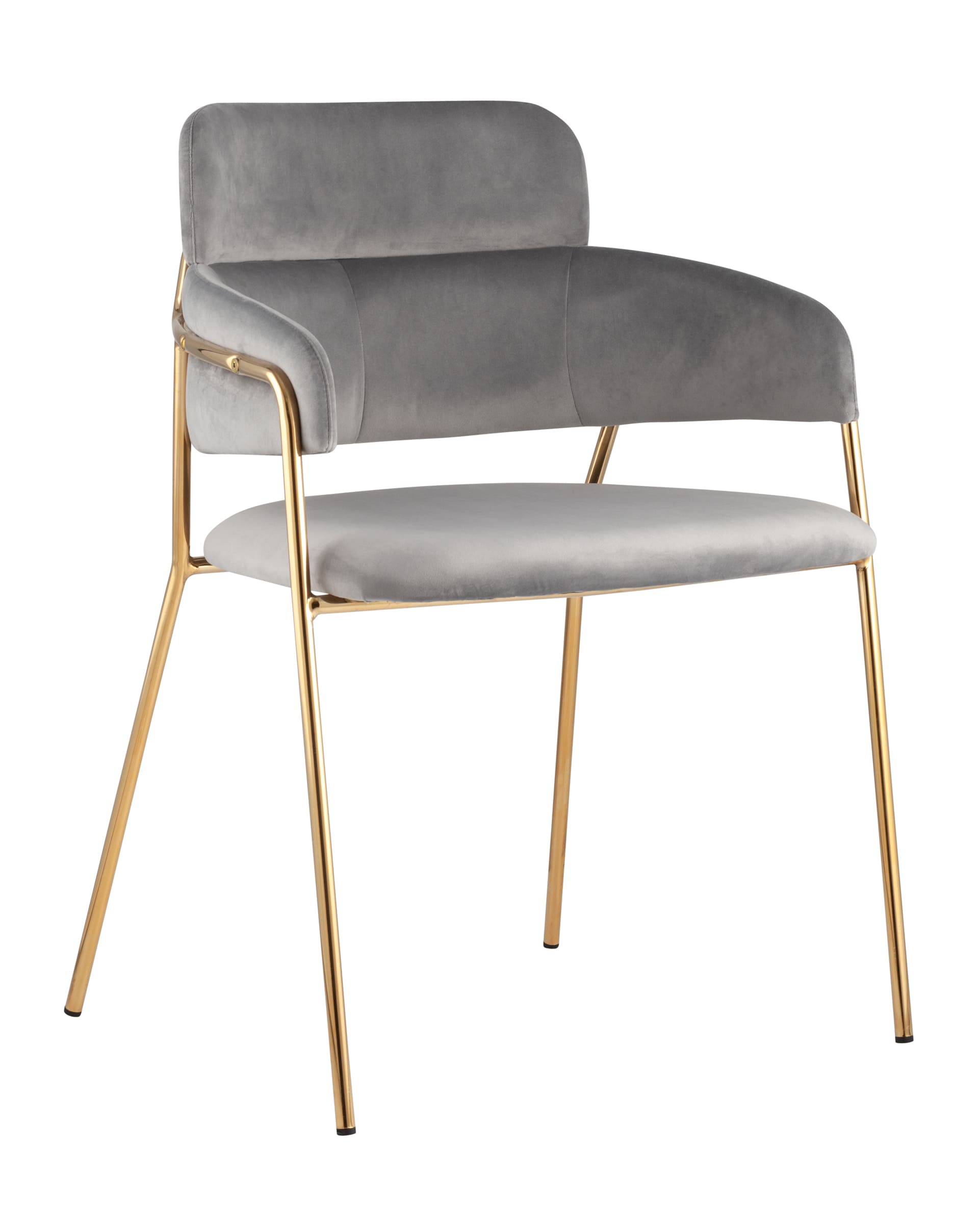 Стул Полин, вельвет, светло-серый из Италии