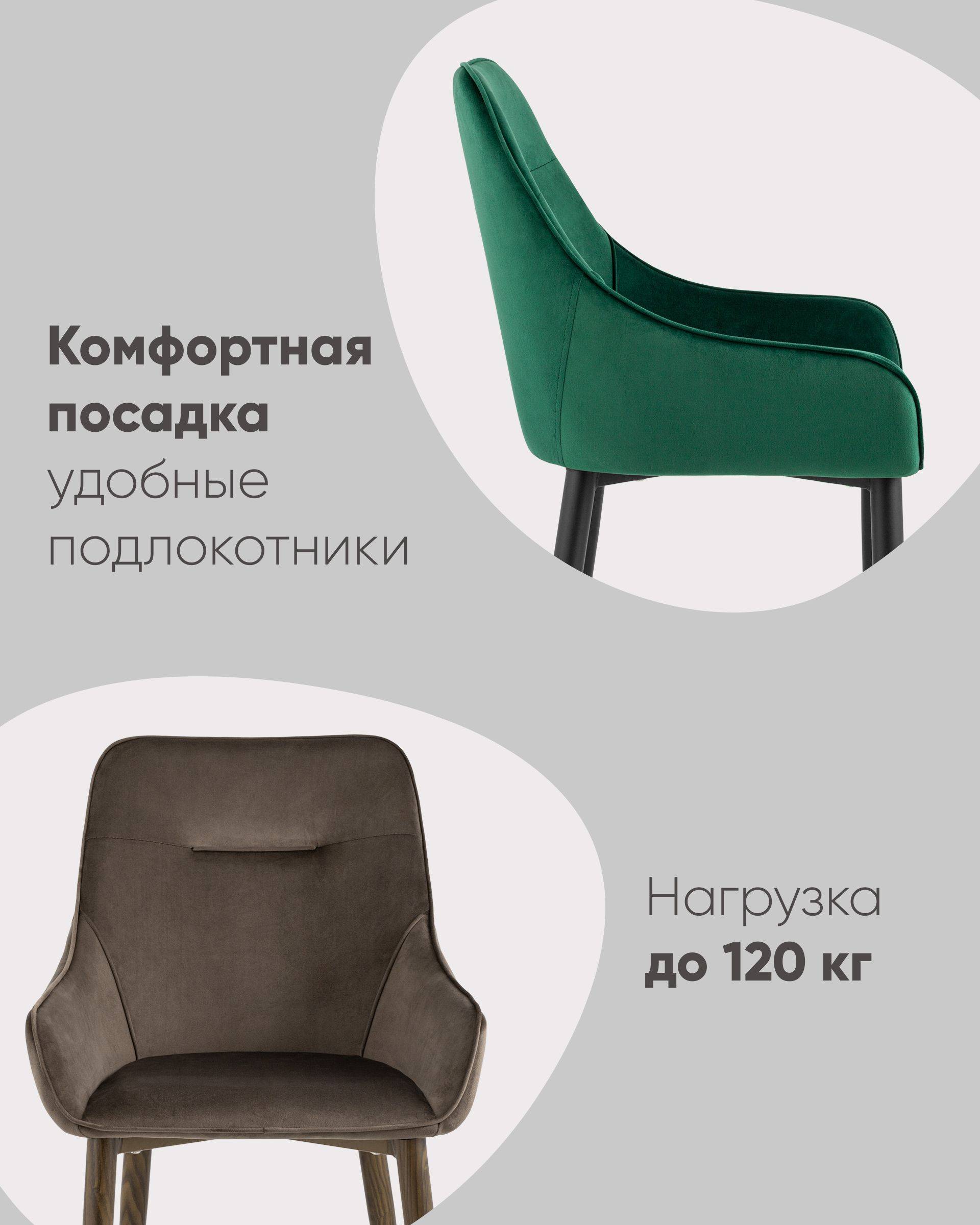 Стул Диана велюр сине-зеленый из Италии