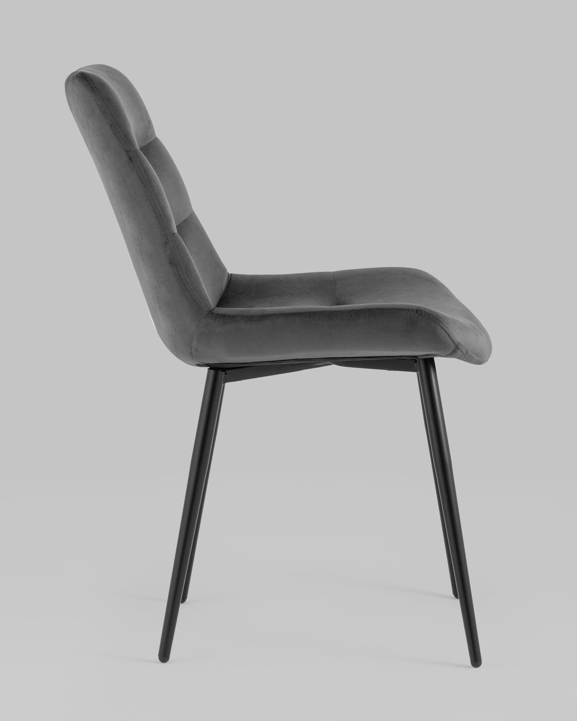 Стул Остин велюр тёмно-серый из Италии