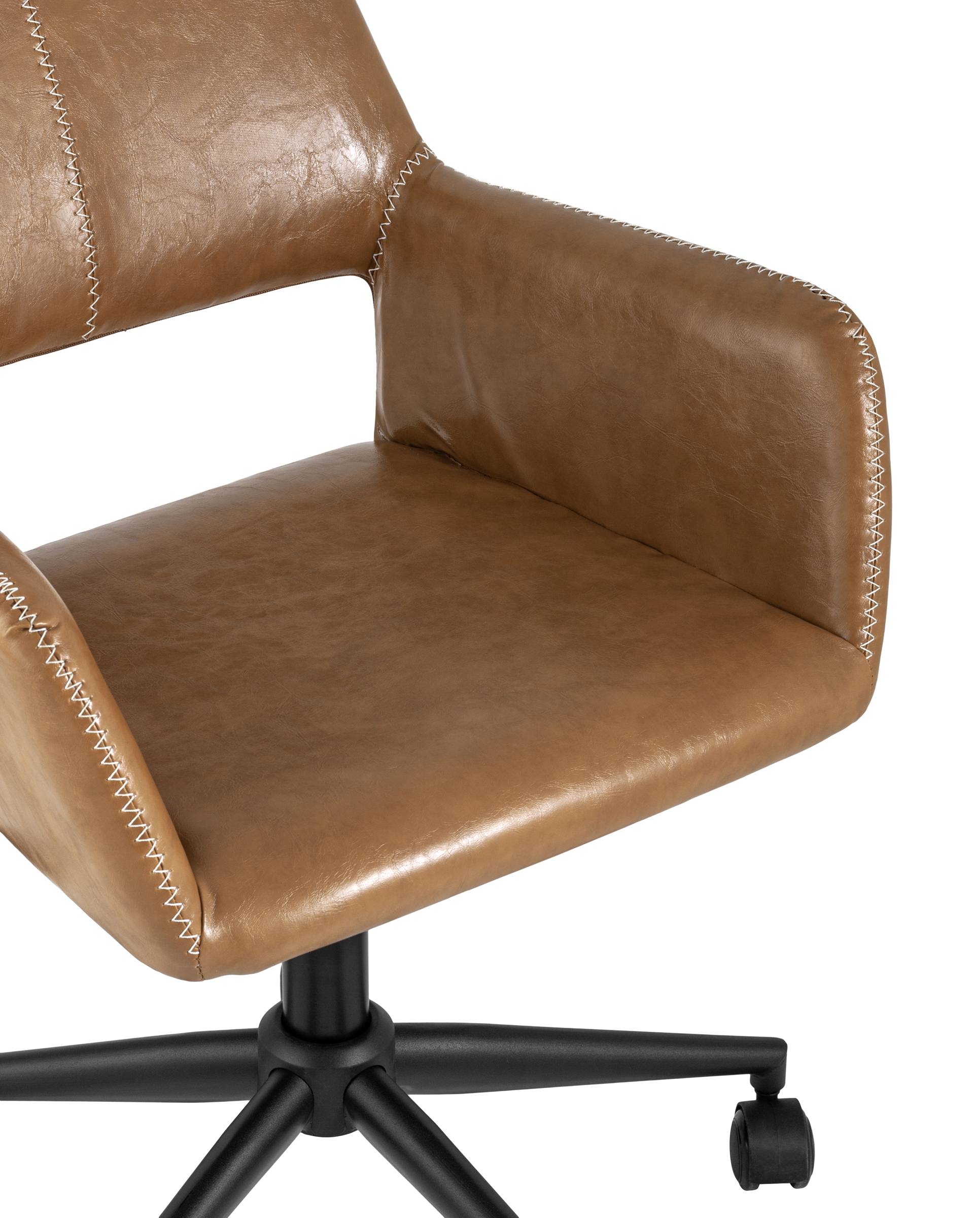 Кресло компьютерное Филиус экокожа коричневый из Италии