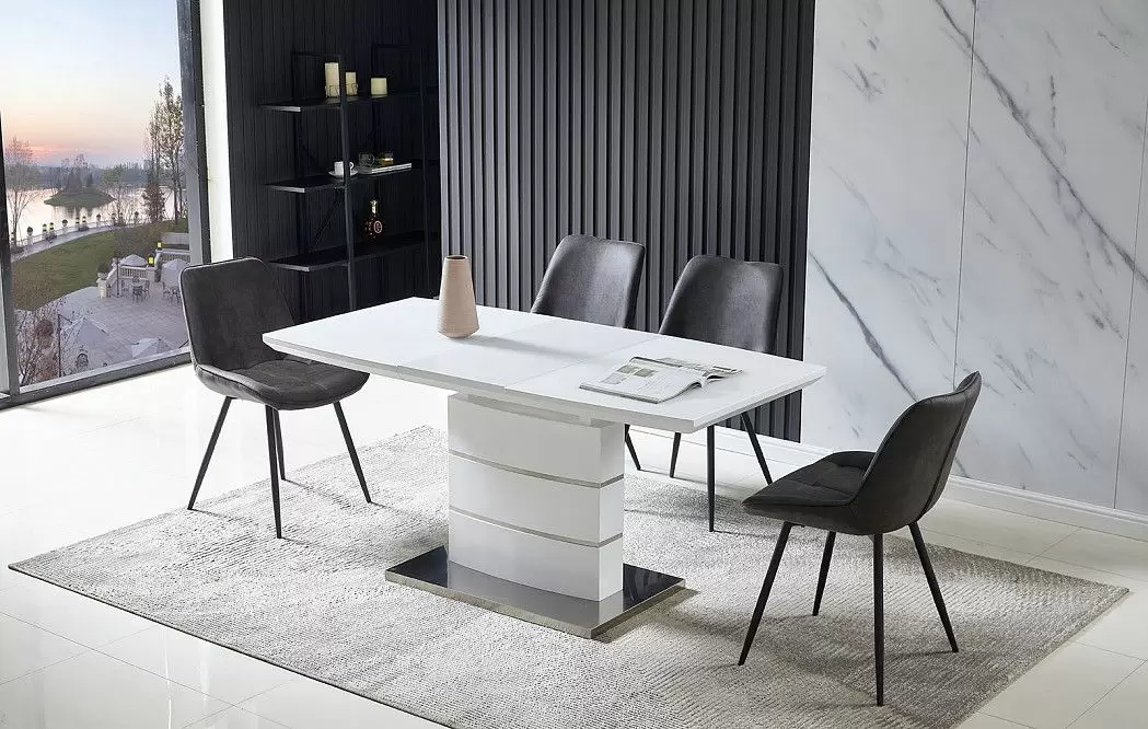 Стол раскладной Verona Glass (140), белый матовый из Италии