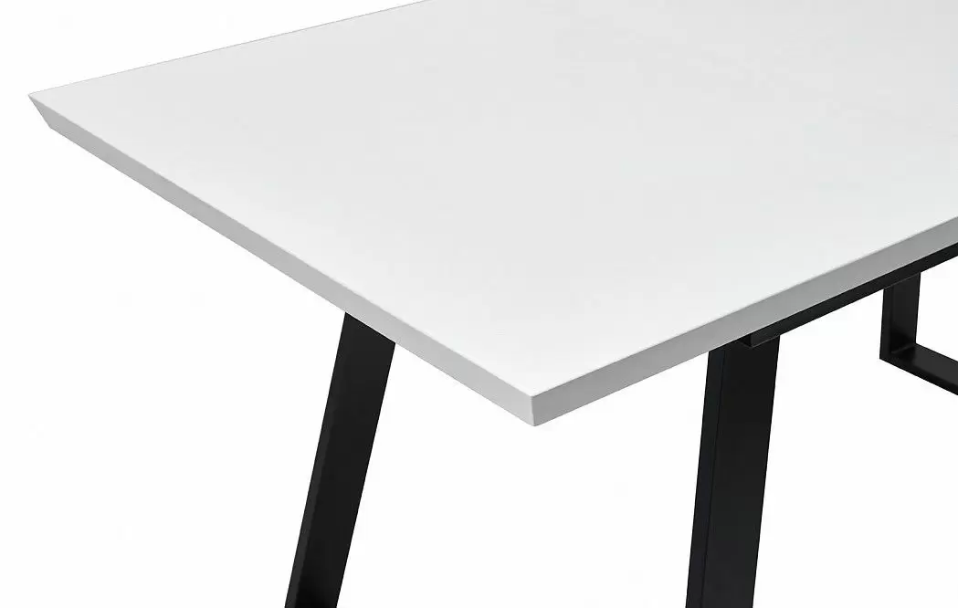 Стол раскладной Dakota 120-160, белый/черный из Италии