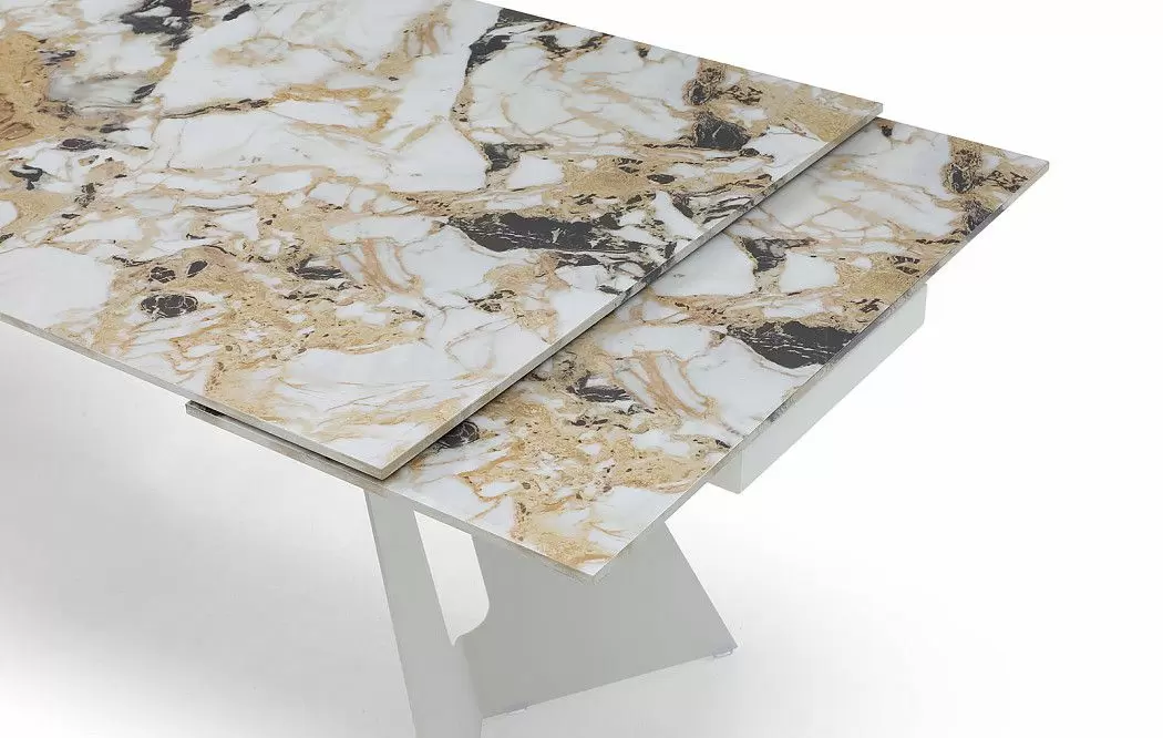 Стол раскладной Monte Carlo 160-240, светлая керамика/белый из Италии