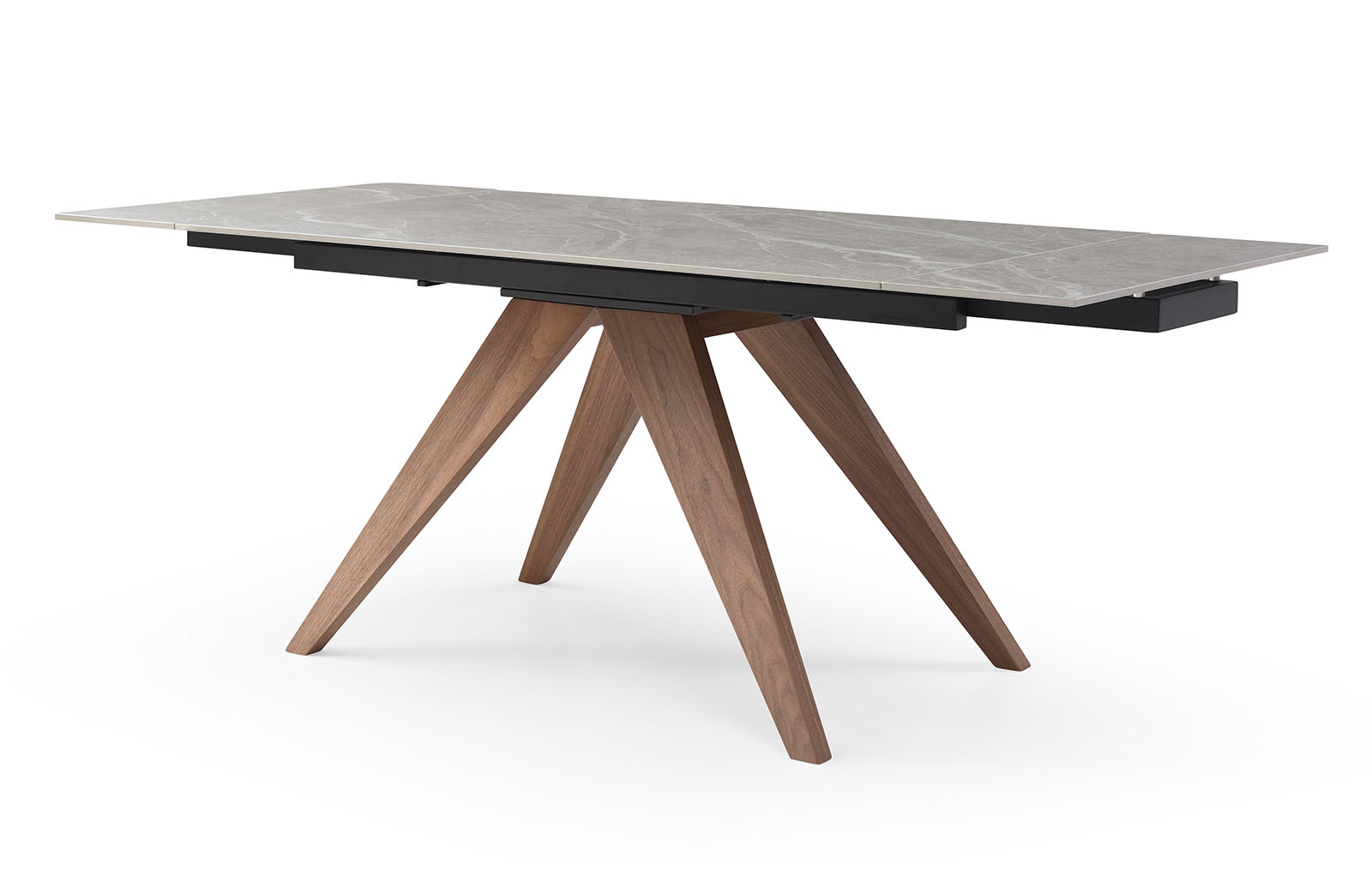 Стол раскладной Valencia 140-200, серая керамика/орех из Италии