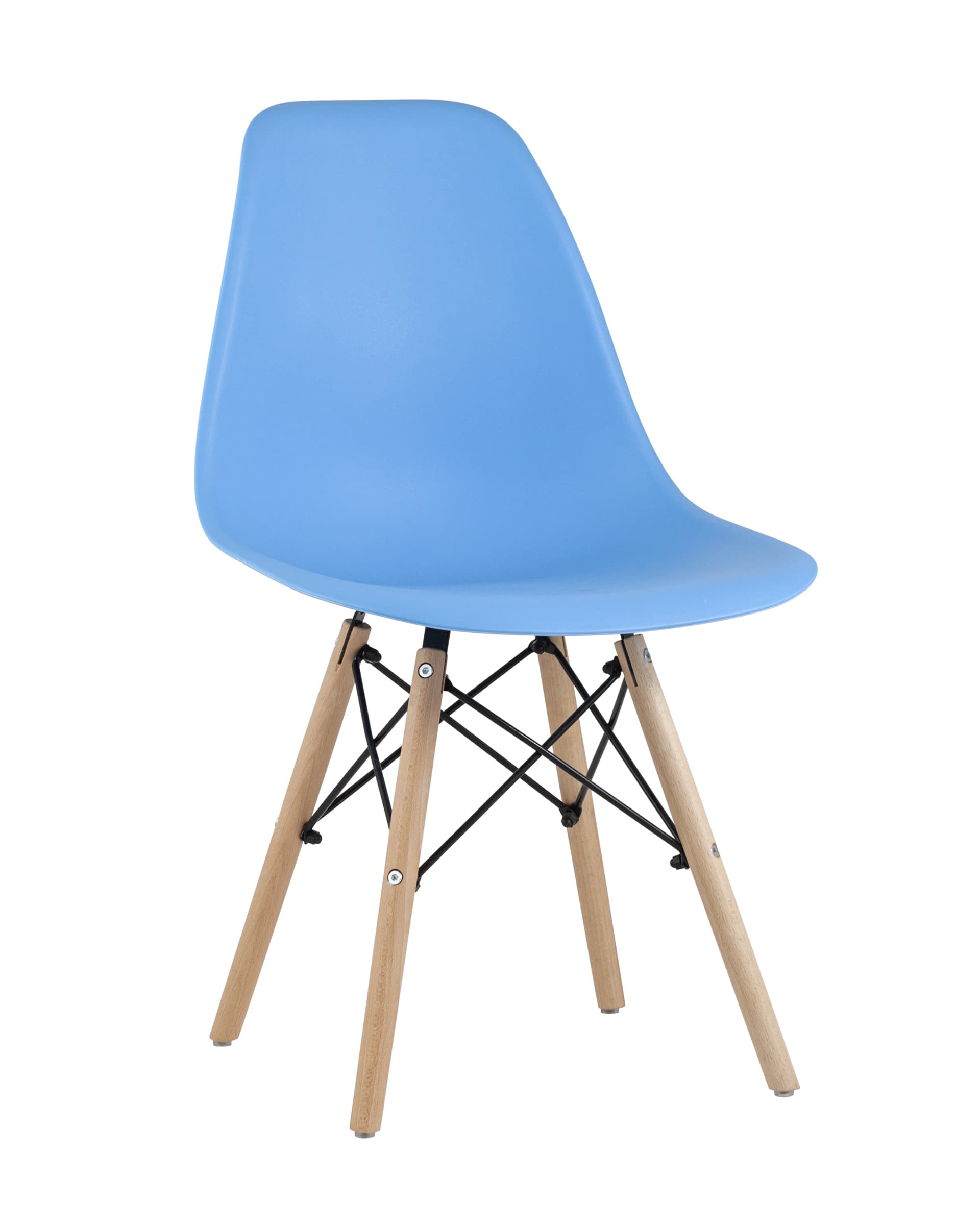 Стул Eames Style DSW голубой (разборный каркас) из Италии
