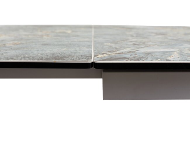 Стол BELLUNO 160 KL-170 MALACHITE, итальянская керамика/ белый каркас М-City из Италии