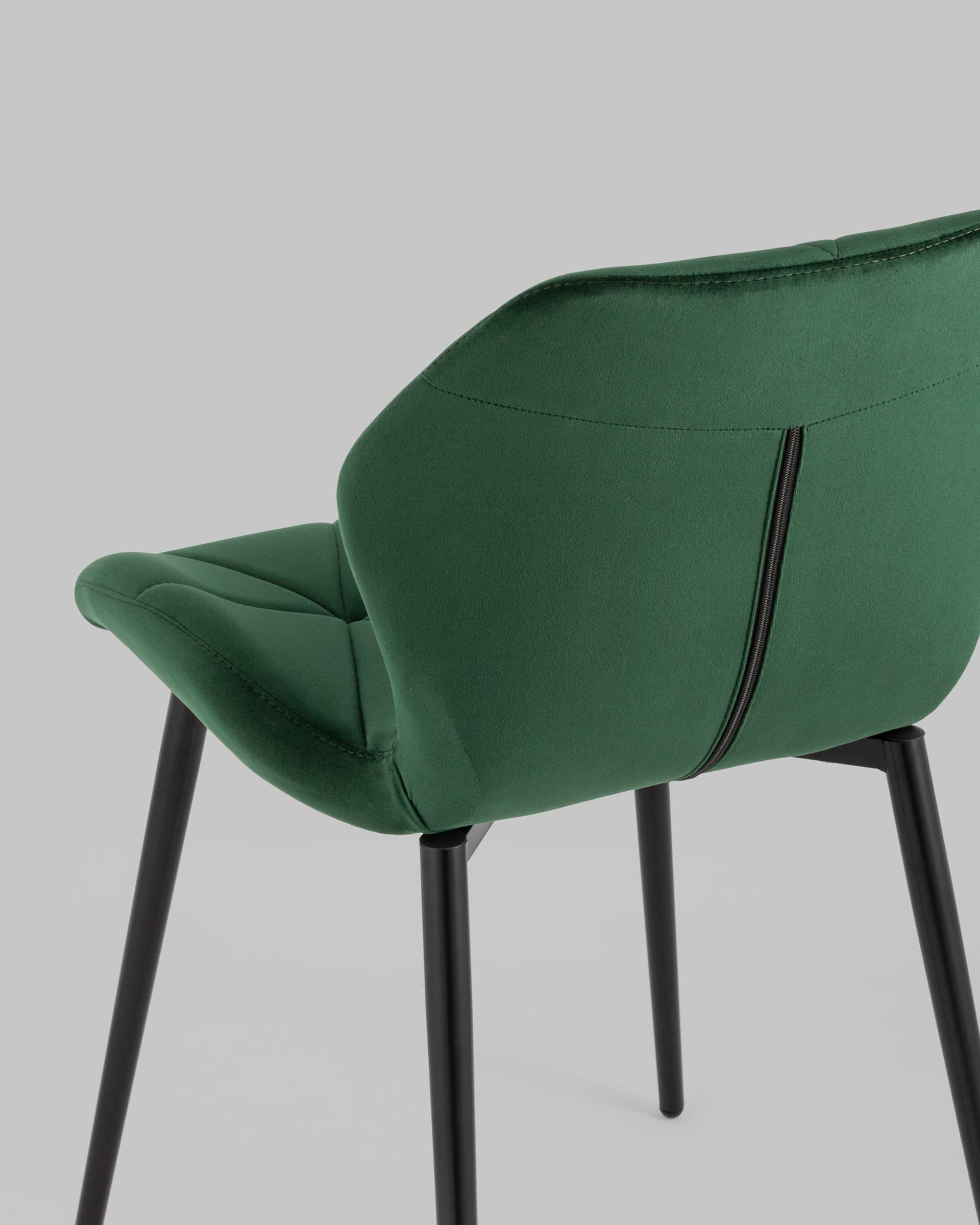 Стул Эдвин велюр зелёный из Италии