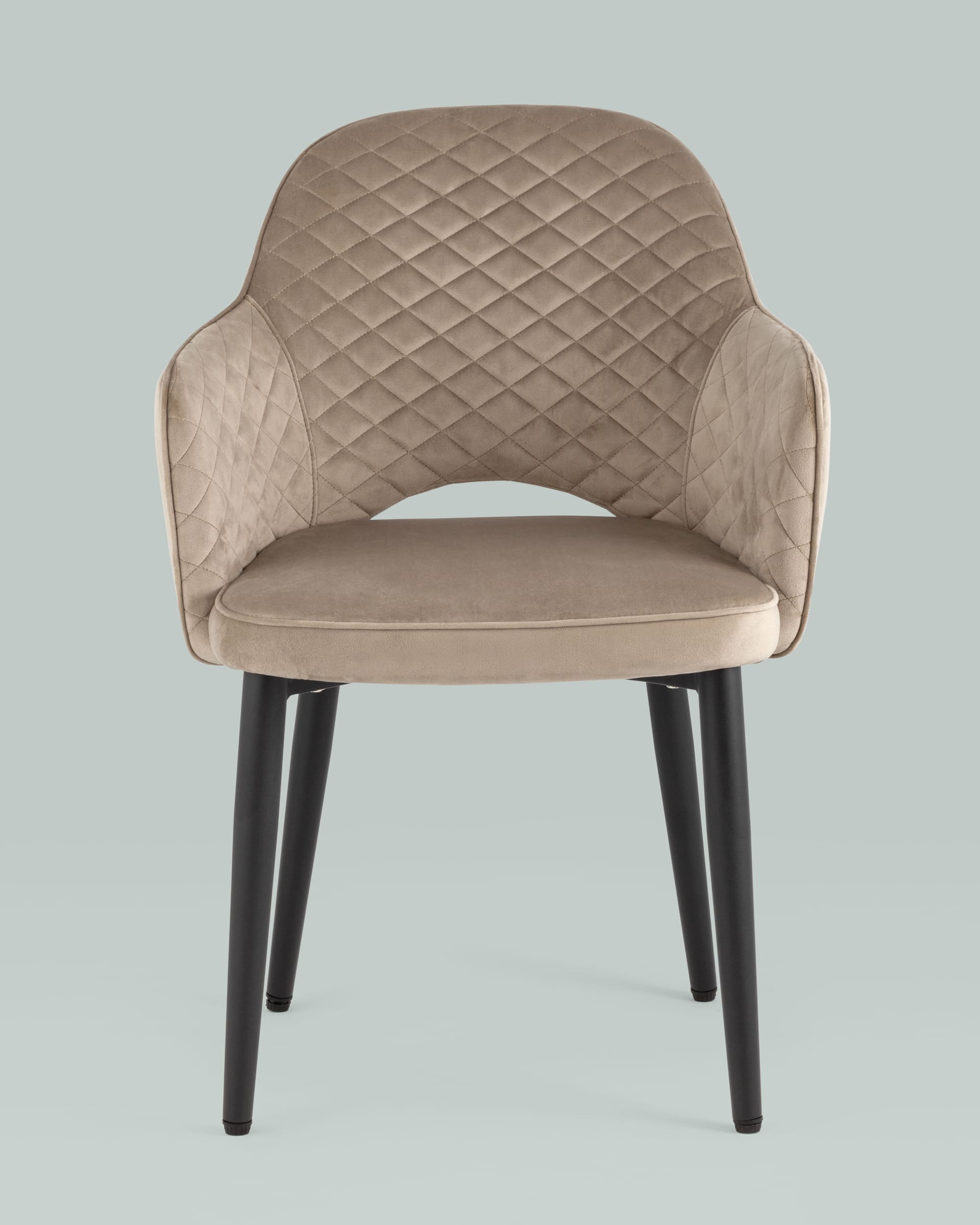 Стул Венера диамант велюр шампань с подлокотниками из Италии