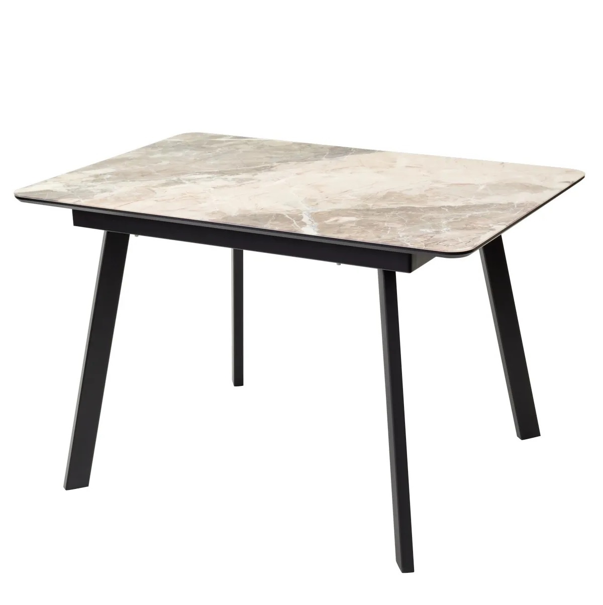 Стол АРУБА 140 нераздвижной КАТАЛОНИЯ, стекло/ ЧЕРНЫЙ каркас М-City из Италии