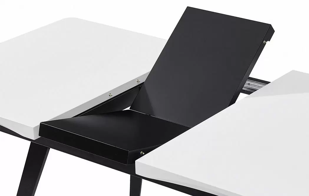 Стол раскладной Frankfurt 110-140, белый/черный из Италии