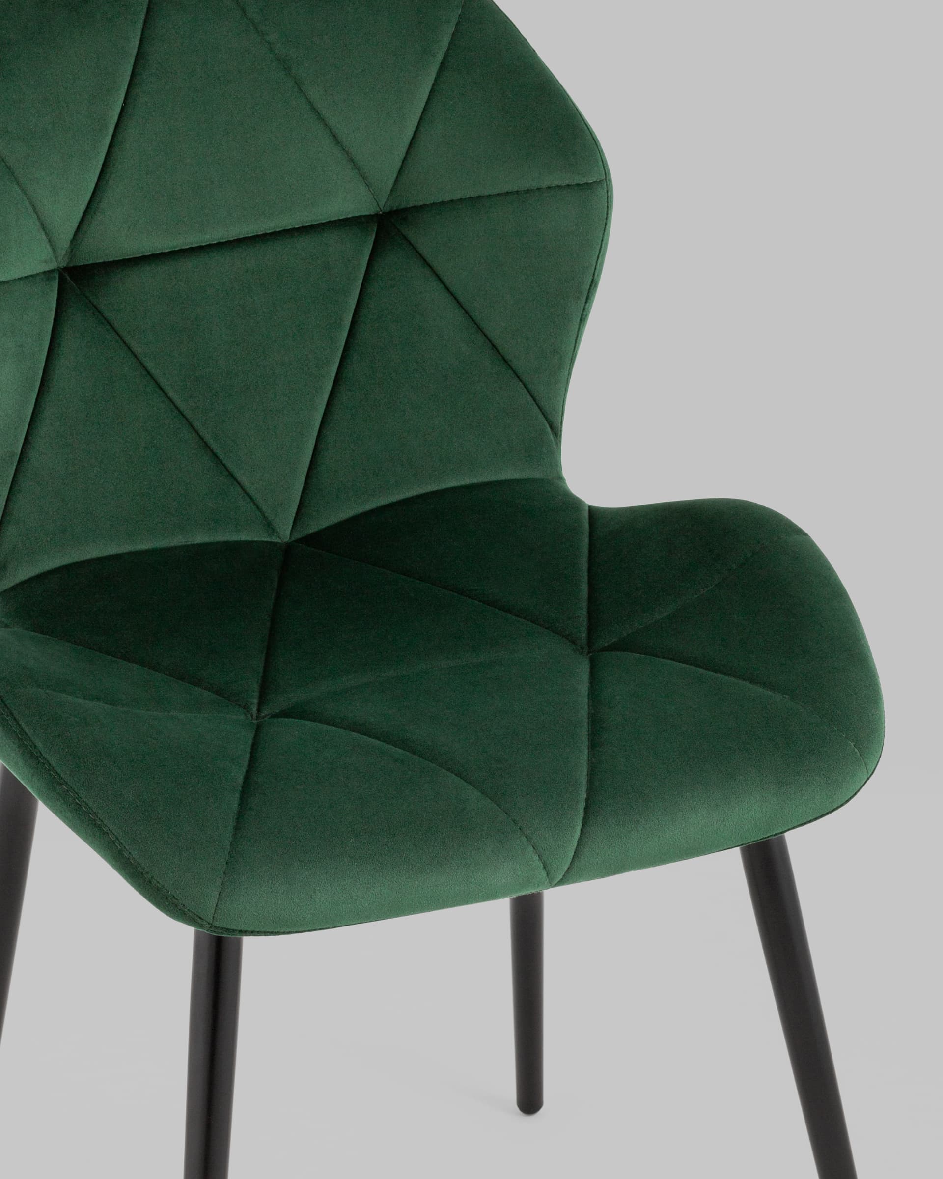 Стул Эдвин велюр зелёный из Италии