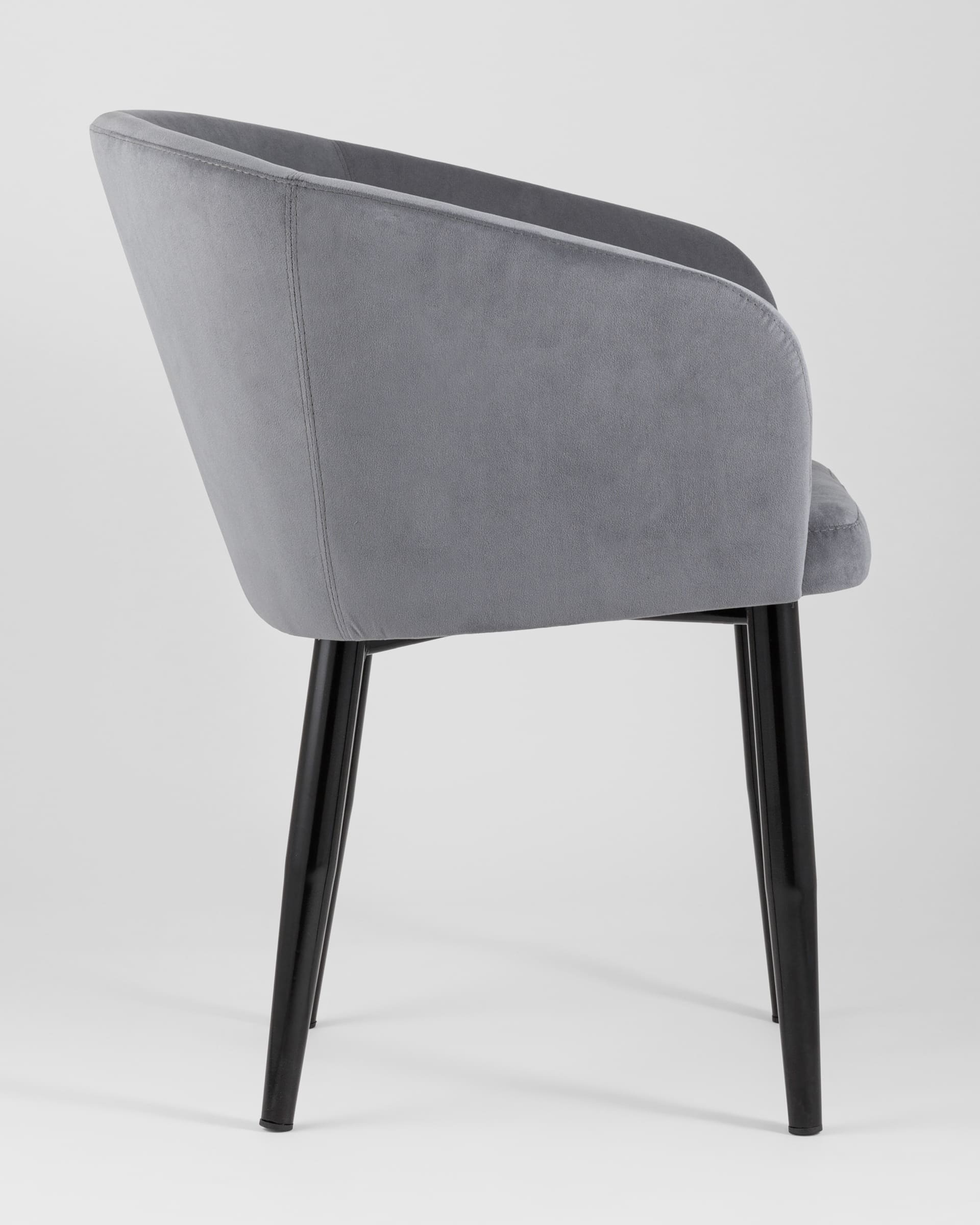 Кресло Ральф велюр серый из Италии