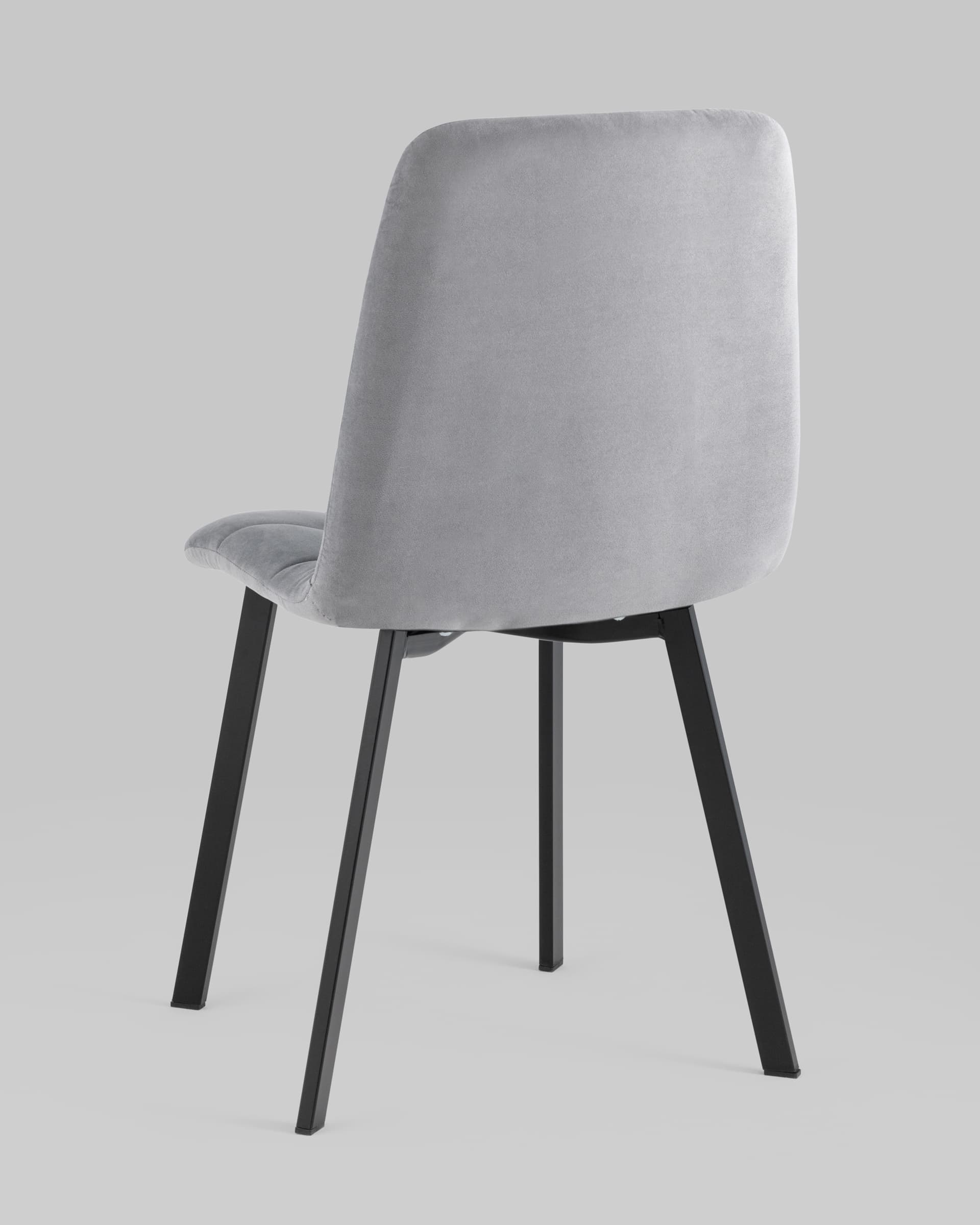 Стул Oliver Square велюр серый из Италии