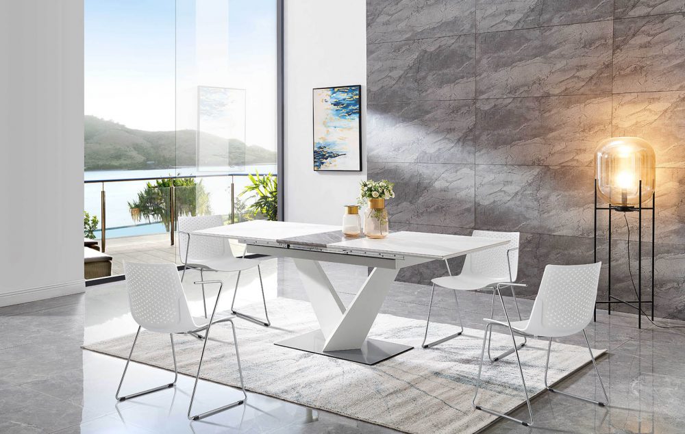 Обеденный стол EDT-CS01 белый/серый из Италии