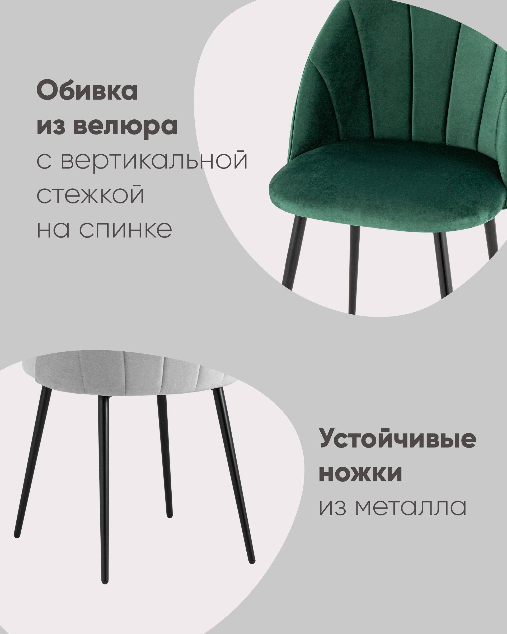 Стул Логан NEW велюр черный из Италии