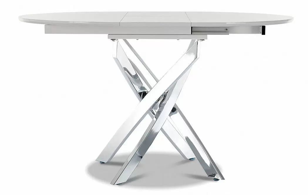 Стол раскладной Charly 100-129, белый/хром из Италии