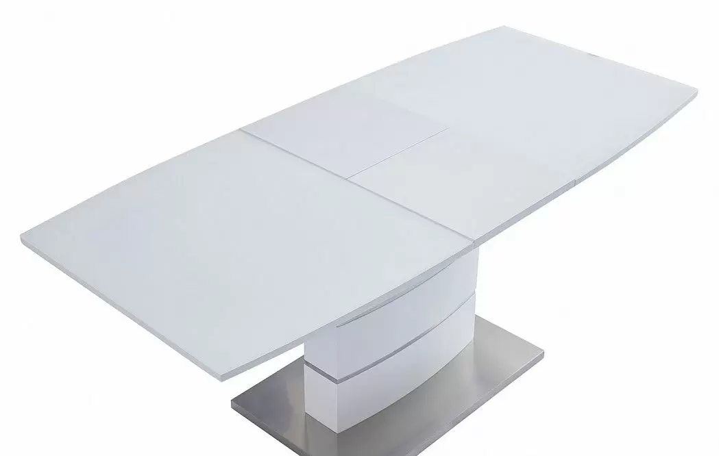 Стол раскладной Verona Glass (140), белый матовый из Италии