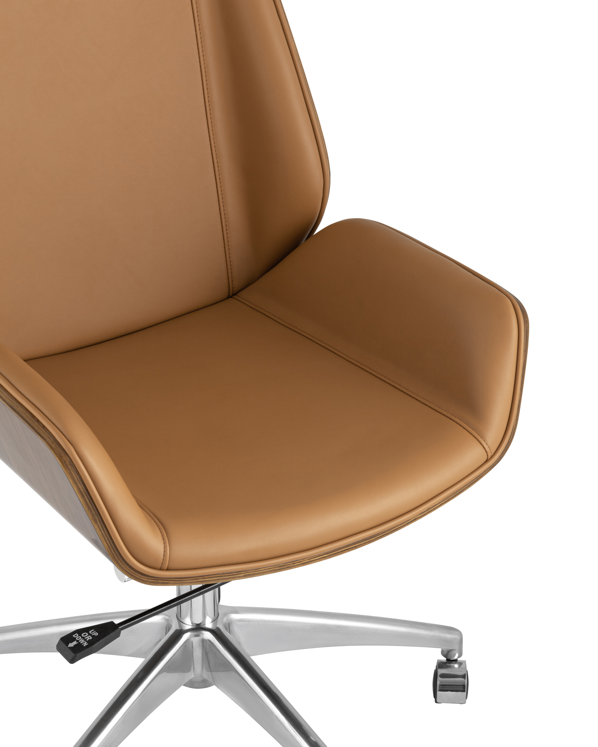 Кресло руководителя TopChairs Crown коричневое УЦЕНКА из Италии