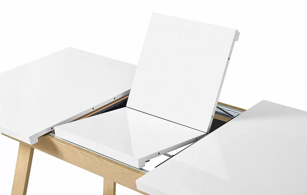 Стол раскладной Manchester 120-160, белый/вяз из Италии