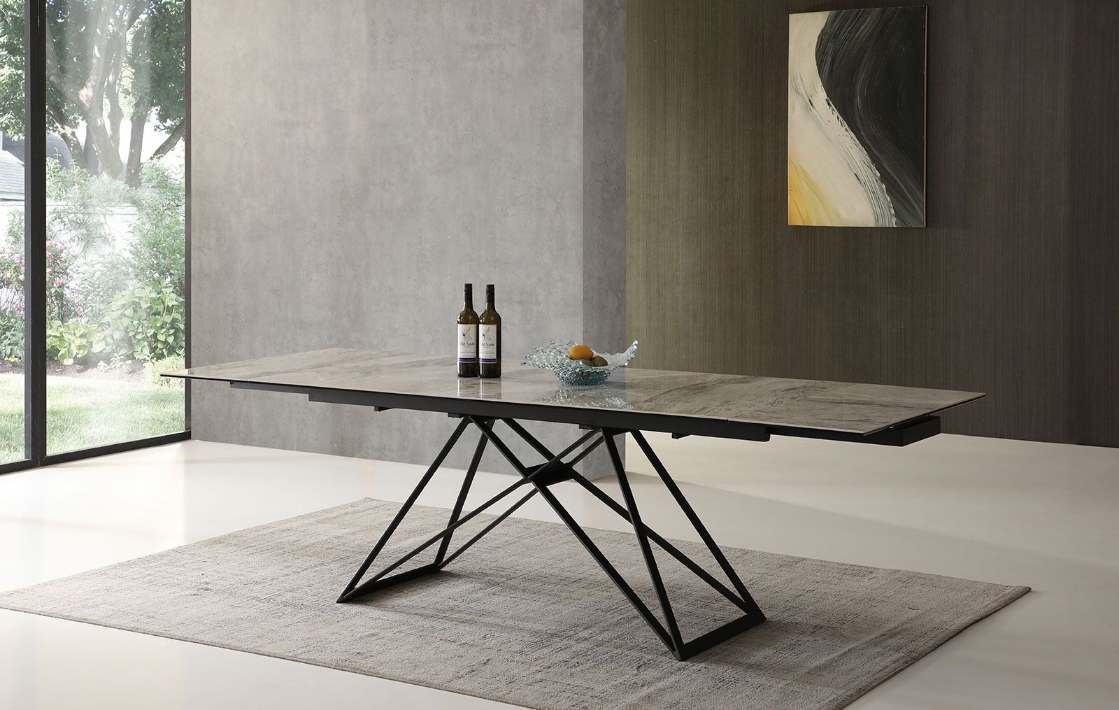 Стол раскладной Cross 180-260, светлая керамика из Италии