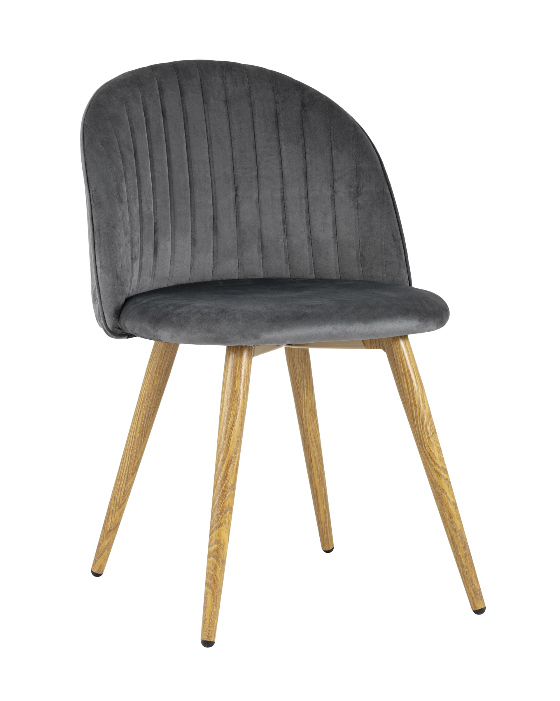 Стул Лион Страйпс, велюр, серый из Италии