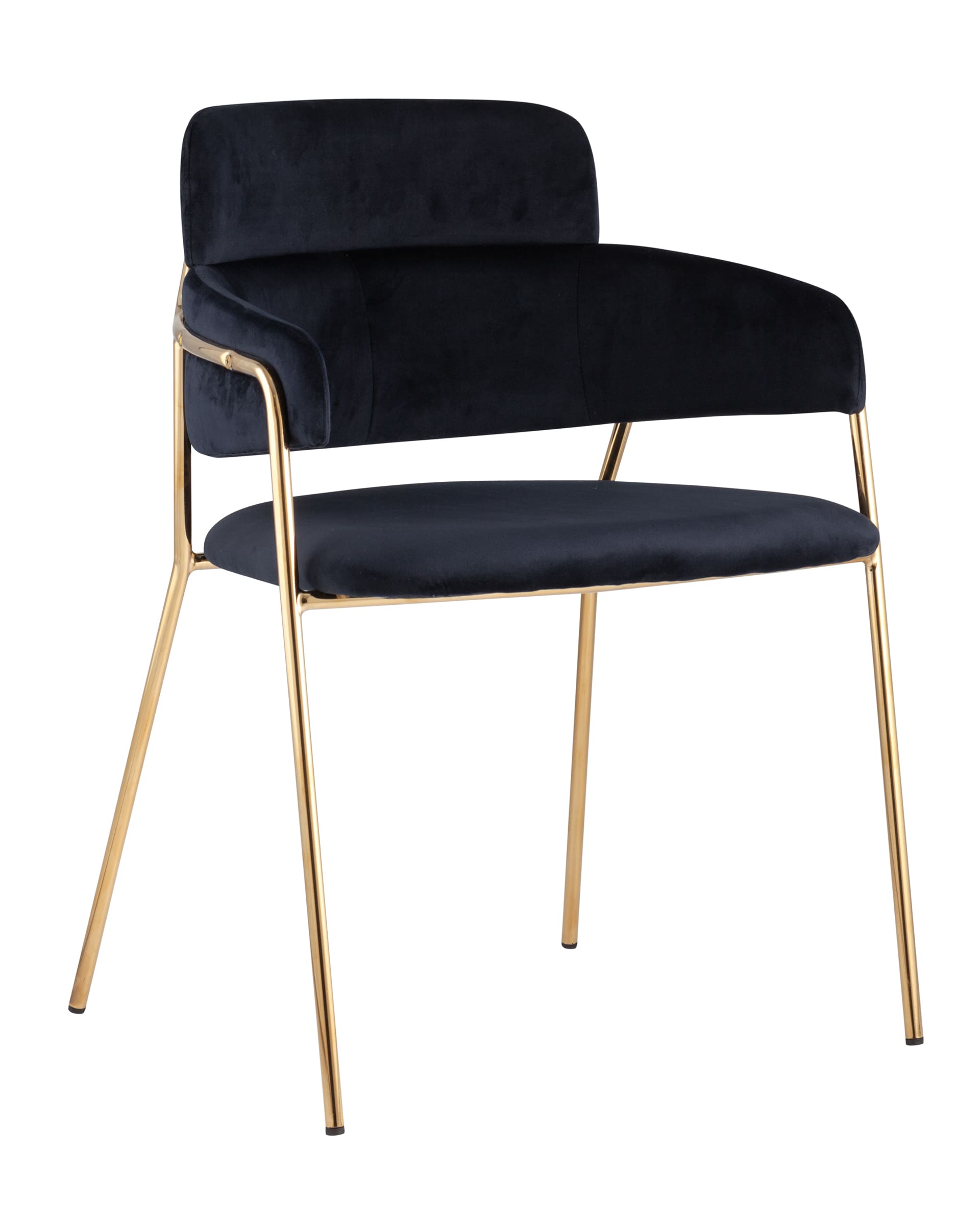Стул Полин, вельвет, темно-синий из Италии