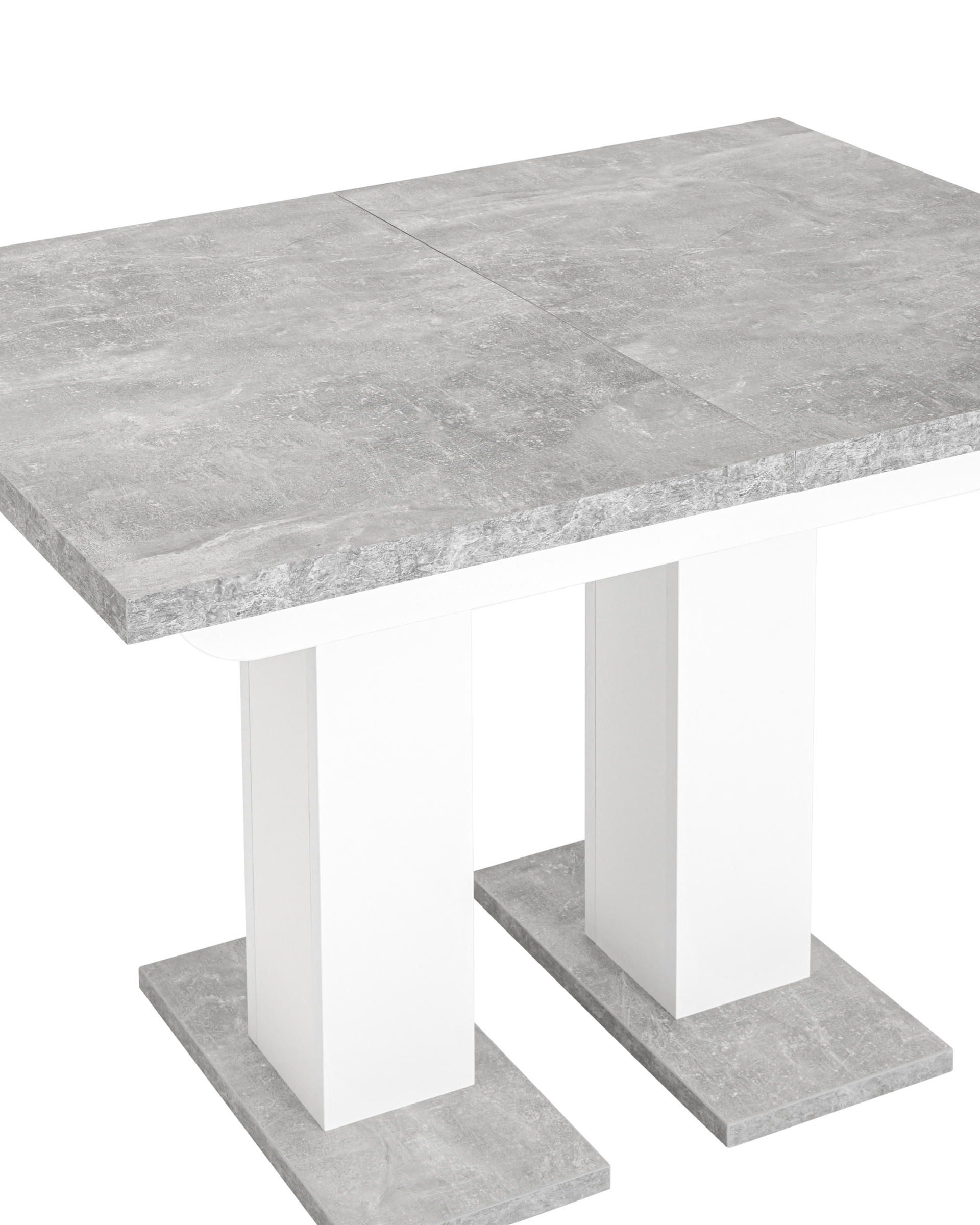 Стол Clyde 110-168*75 бетон/белый из Италии