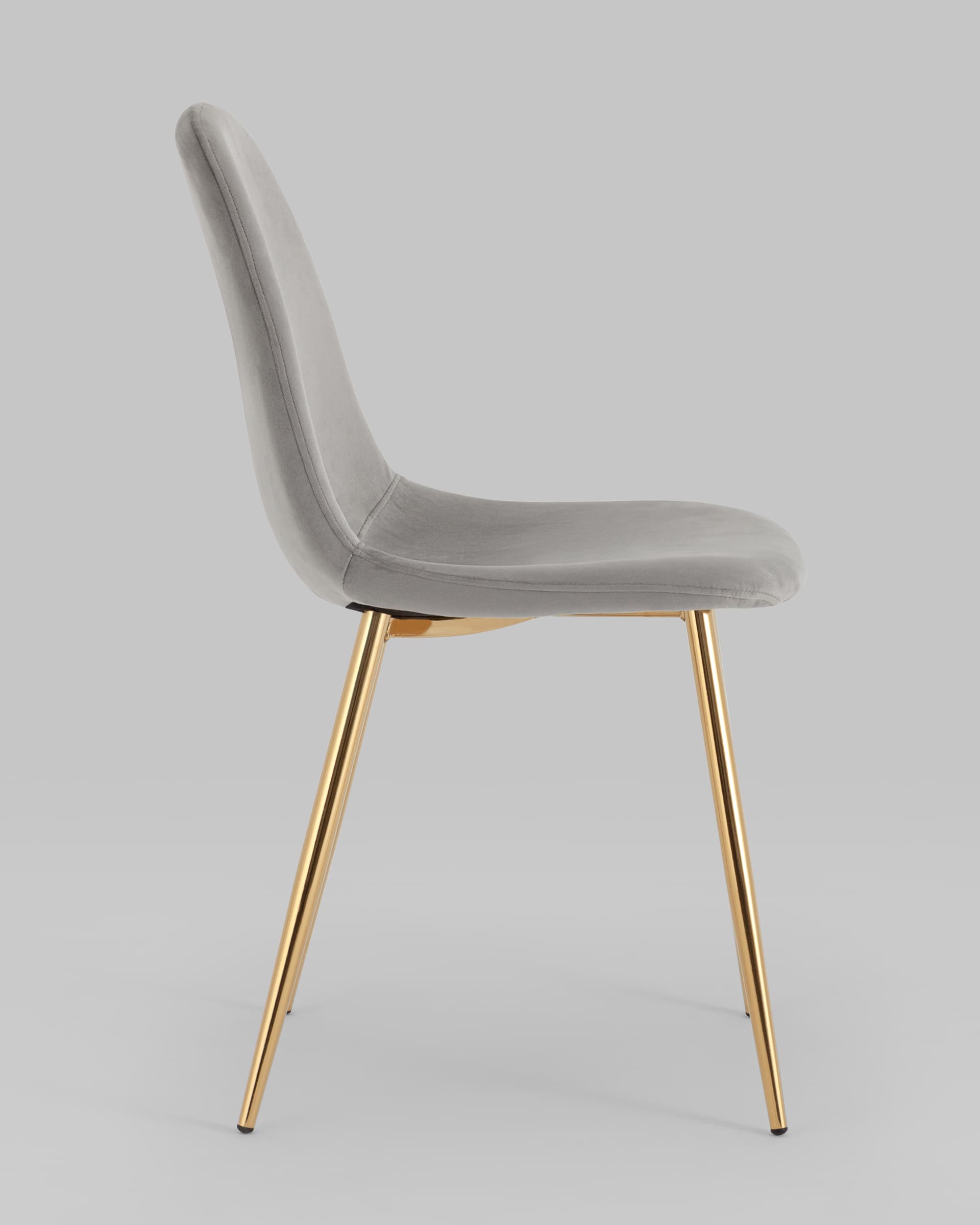 Стул Валенсия SN велюр серый золотые ножки из Италии