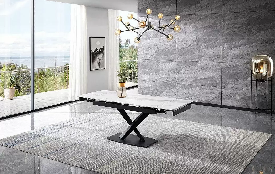 Стол раскладной Cesar 140-200, белая керамика из Италии