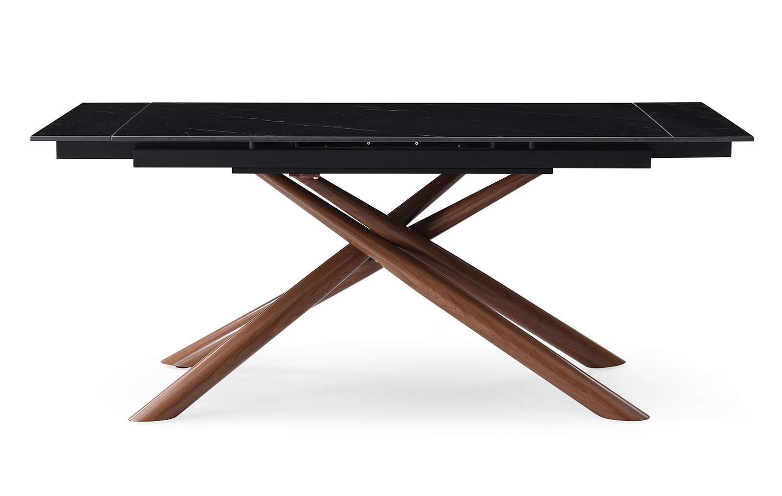 Стол раскладной Ravenna 140-180, черная керамика/орех из Италии