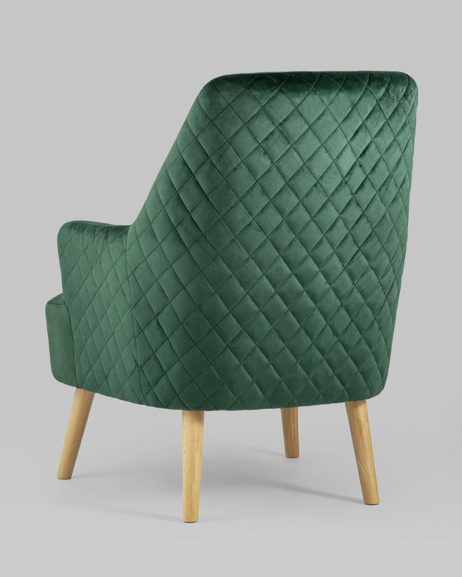 Кресло Хантер велюр зеленый  на деревянных ножках из Италии