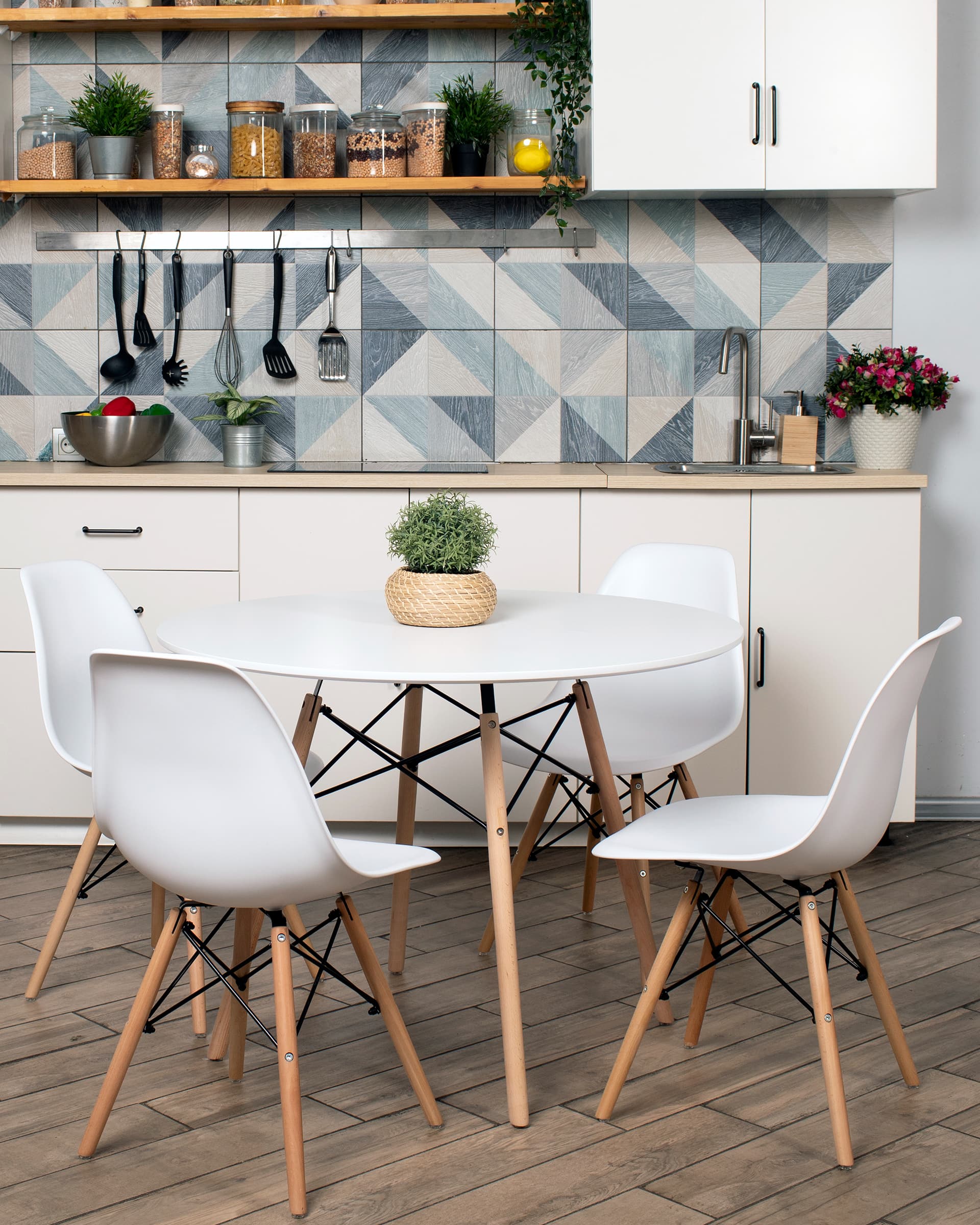 Стул Eames DSW белый x4 из Италии