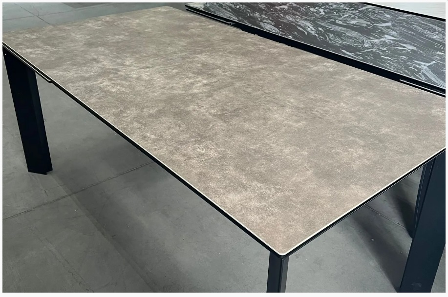 Стол CREMONA 180 HYDRA MOKA TL-52 матовая испанская керамика / черный каркас М-City из Италии