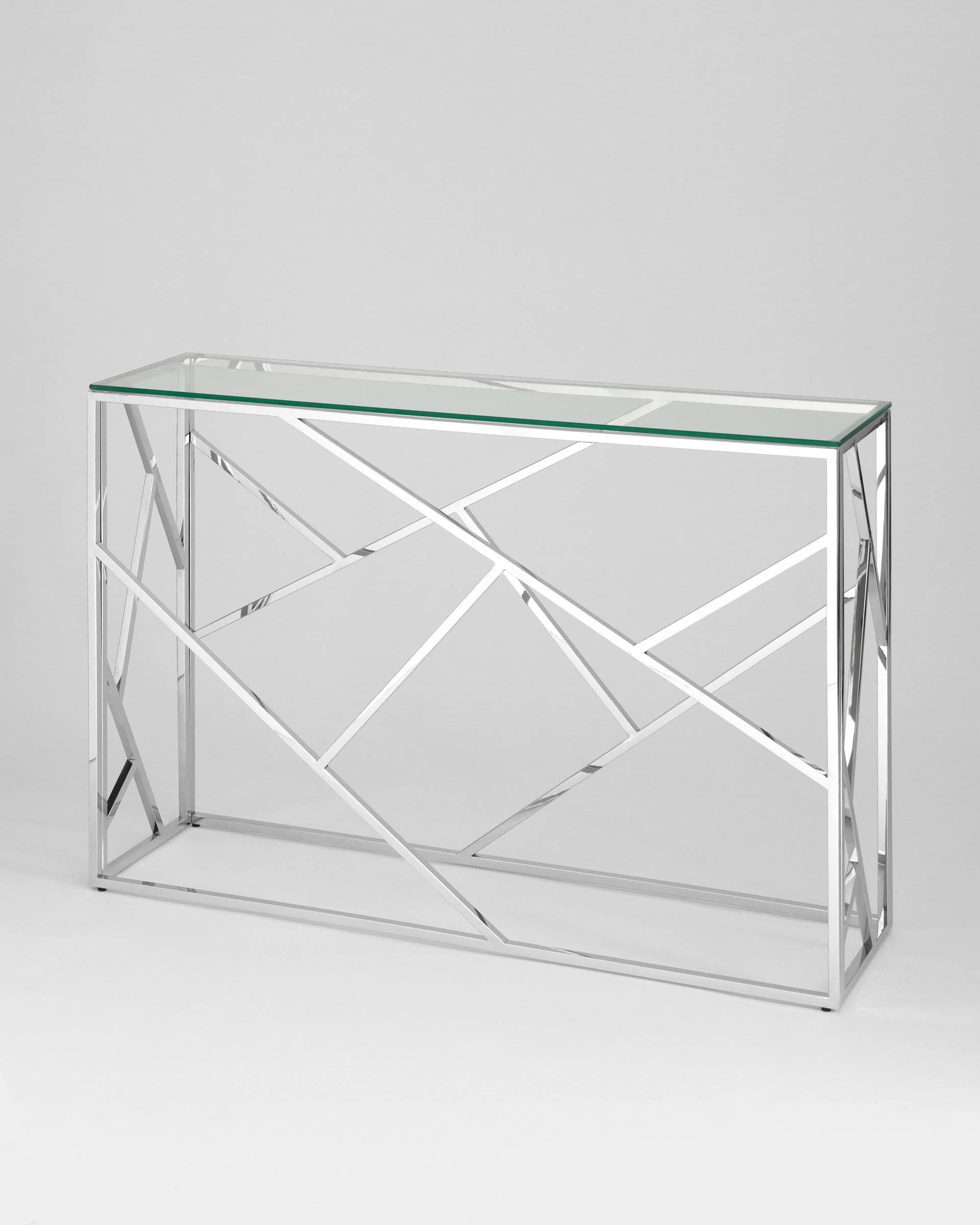 Консоль АРТ ДЕКО 115*30 серебро из Италии