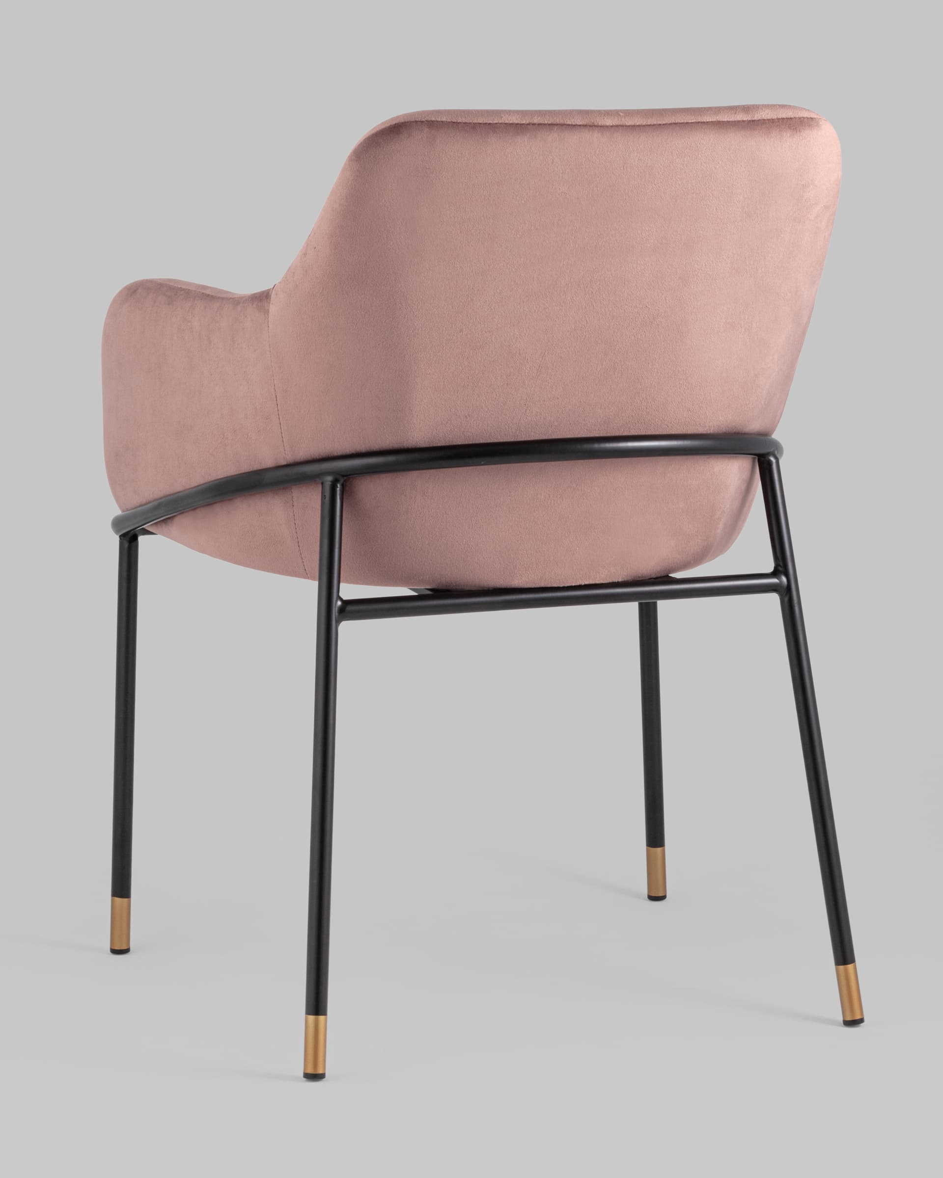 Стул Сандра велюр пыльно-розовый из Италии
