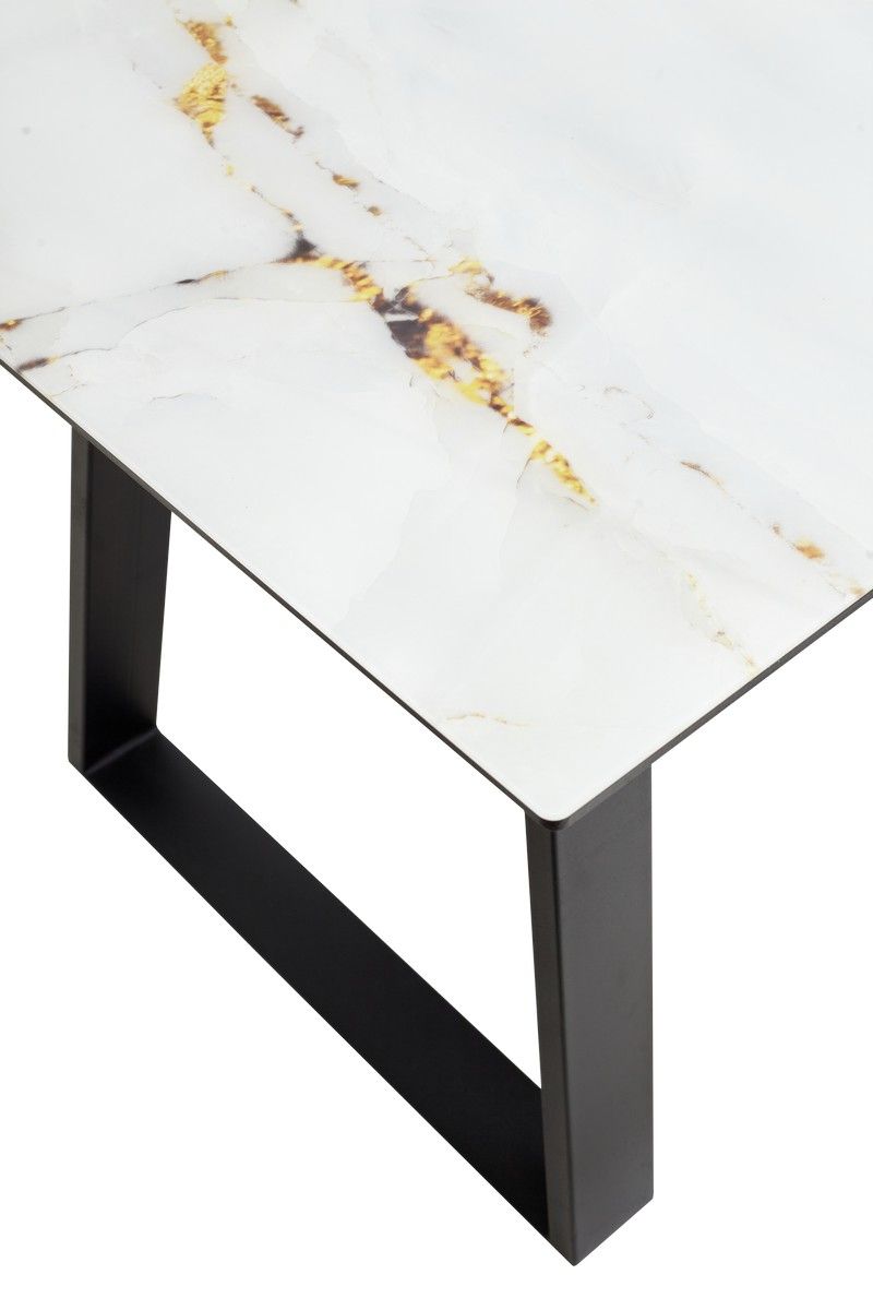 Стол Франк 180 АУРУМ, стекло / ЧЕРНЫЙ М-City из Италии