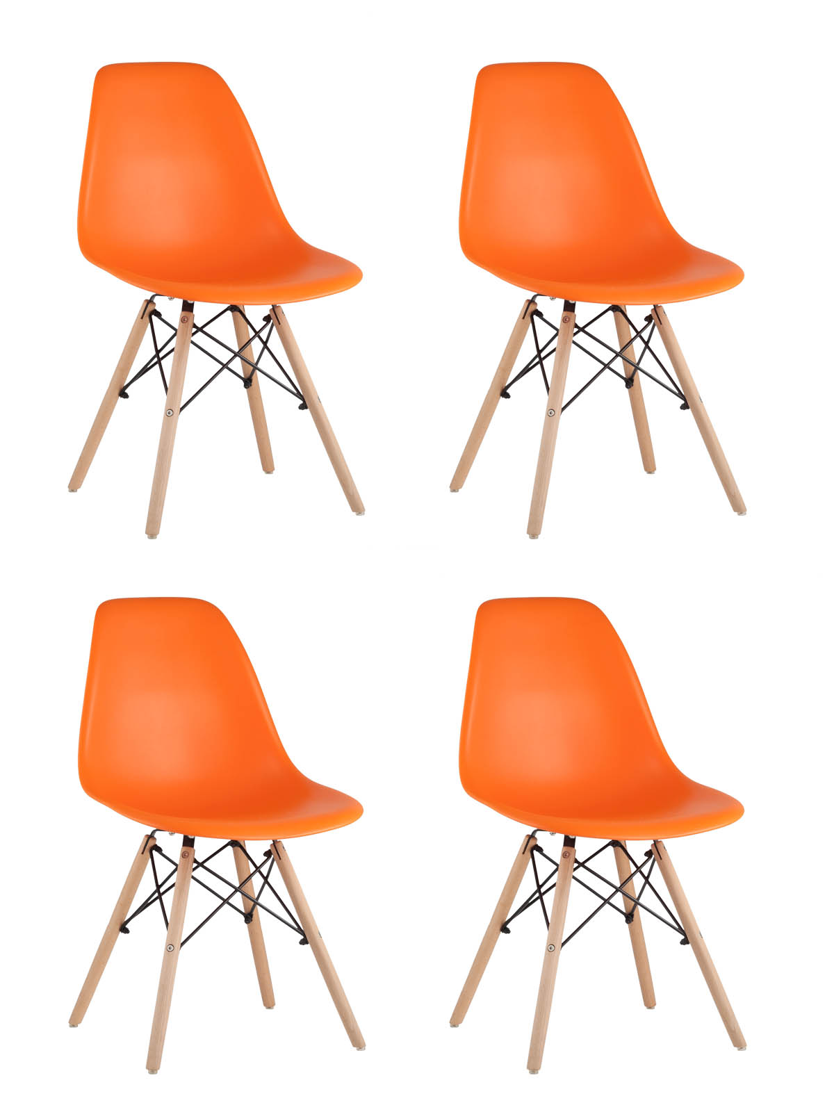 Стул Eames DSW оранжевый x4 из Италии