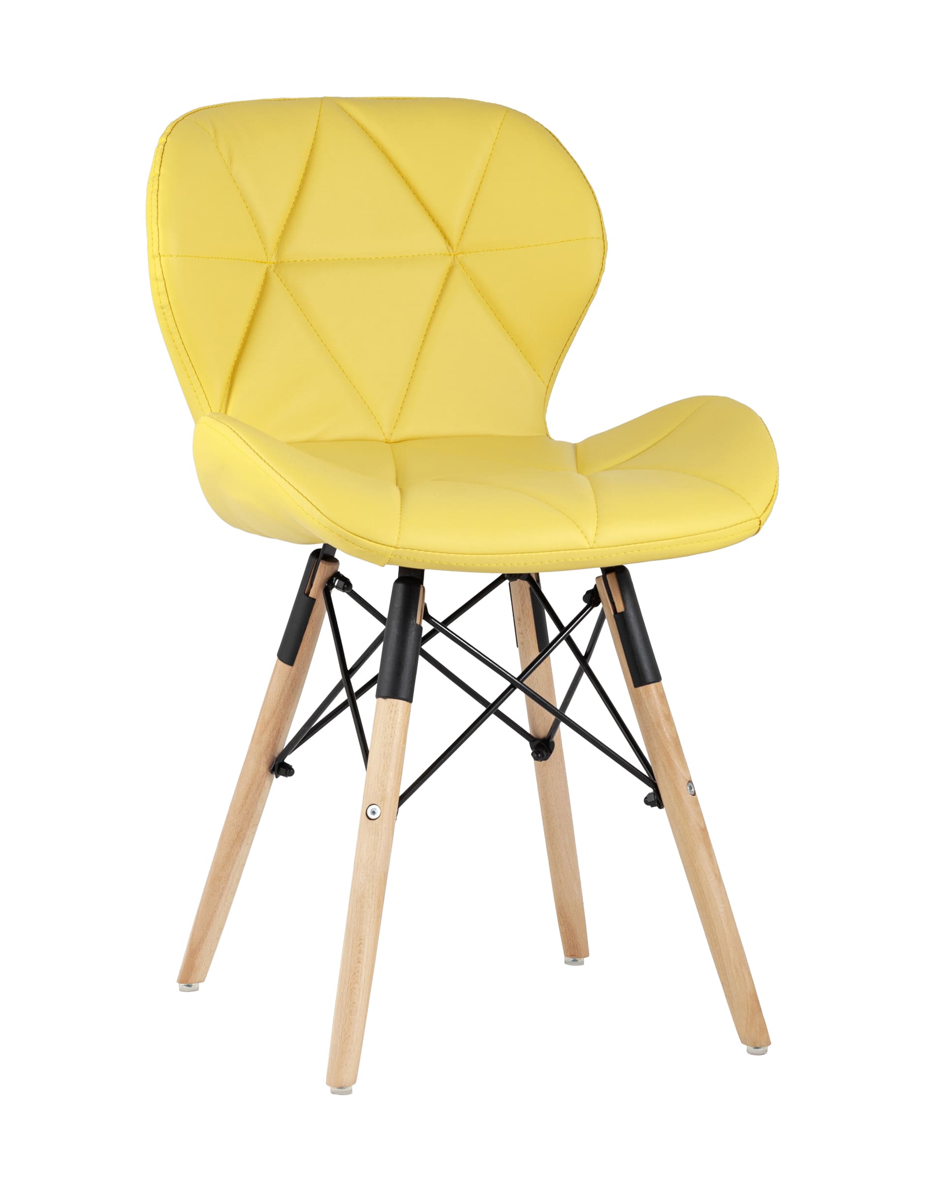 Стул Бон, экокожа, желтый из Италии