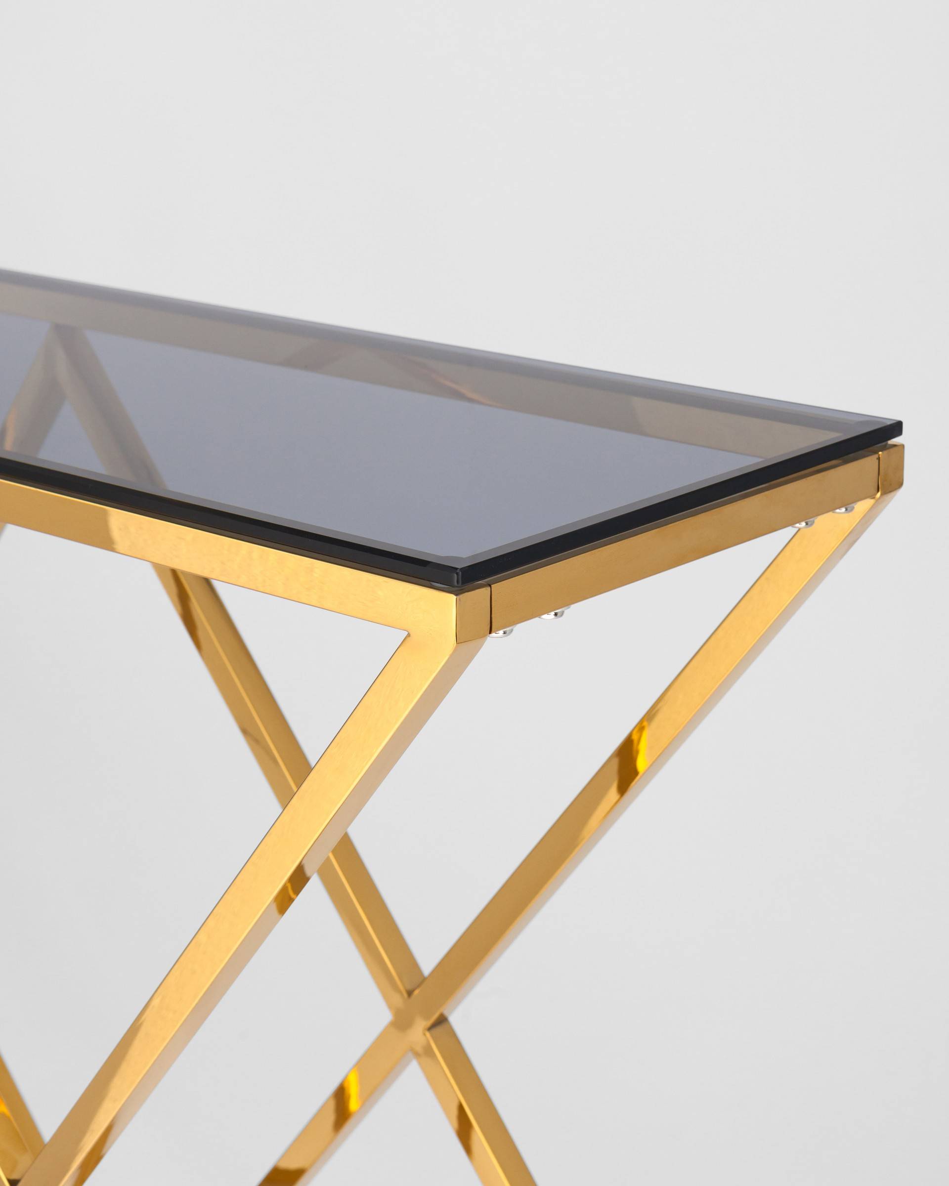 Консоль ИНСИГНИЯ 115*30 золото стекло smoke из Италии