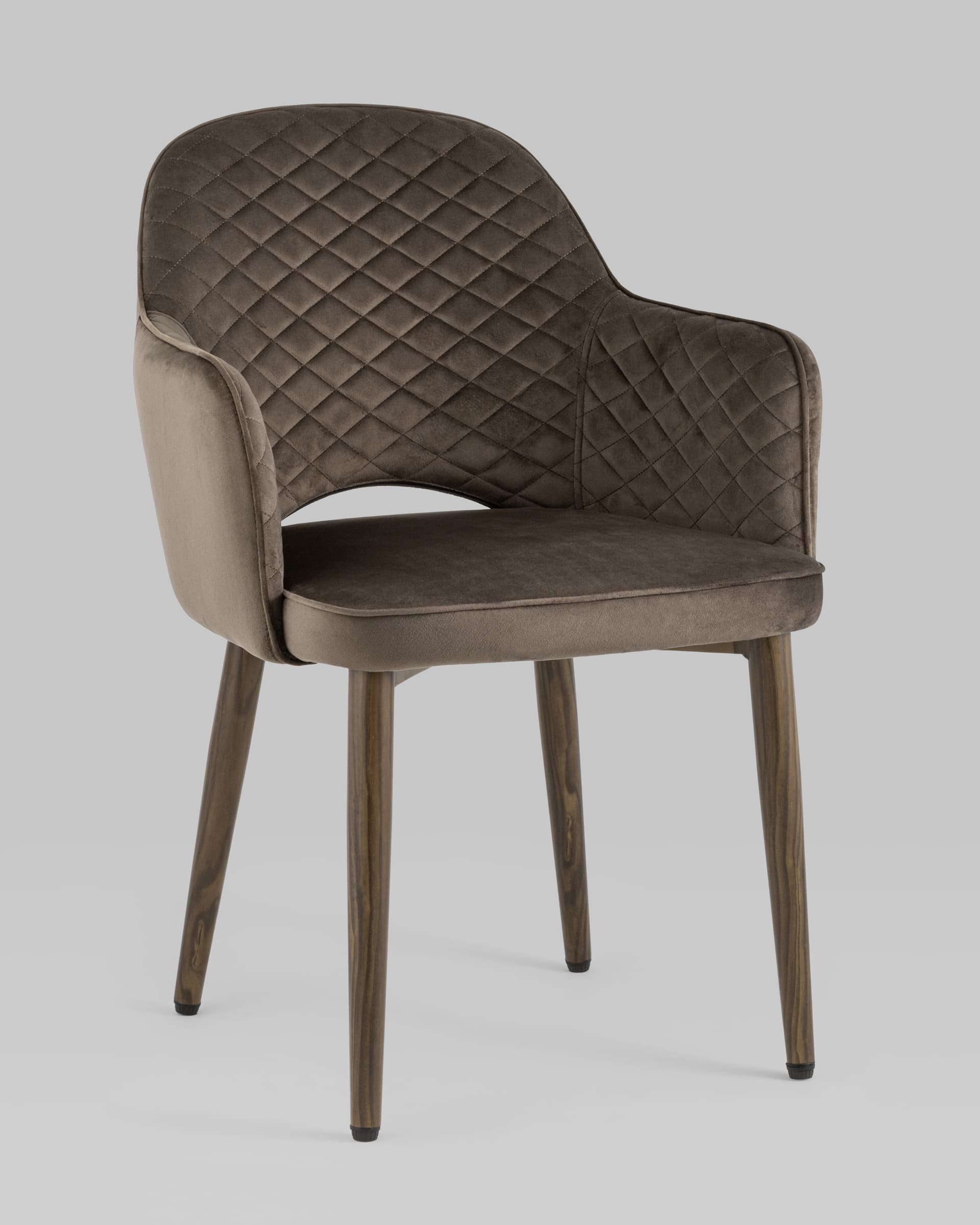 Стул Венера диамант велюр коричневый из Италии